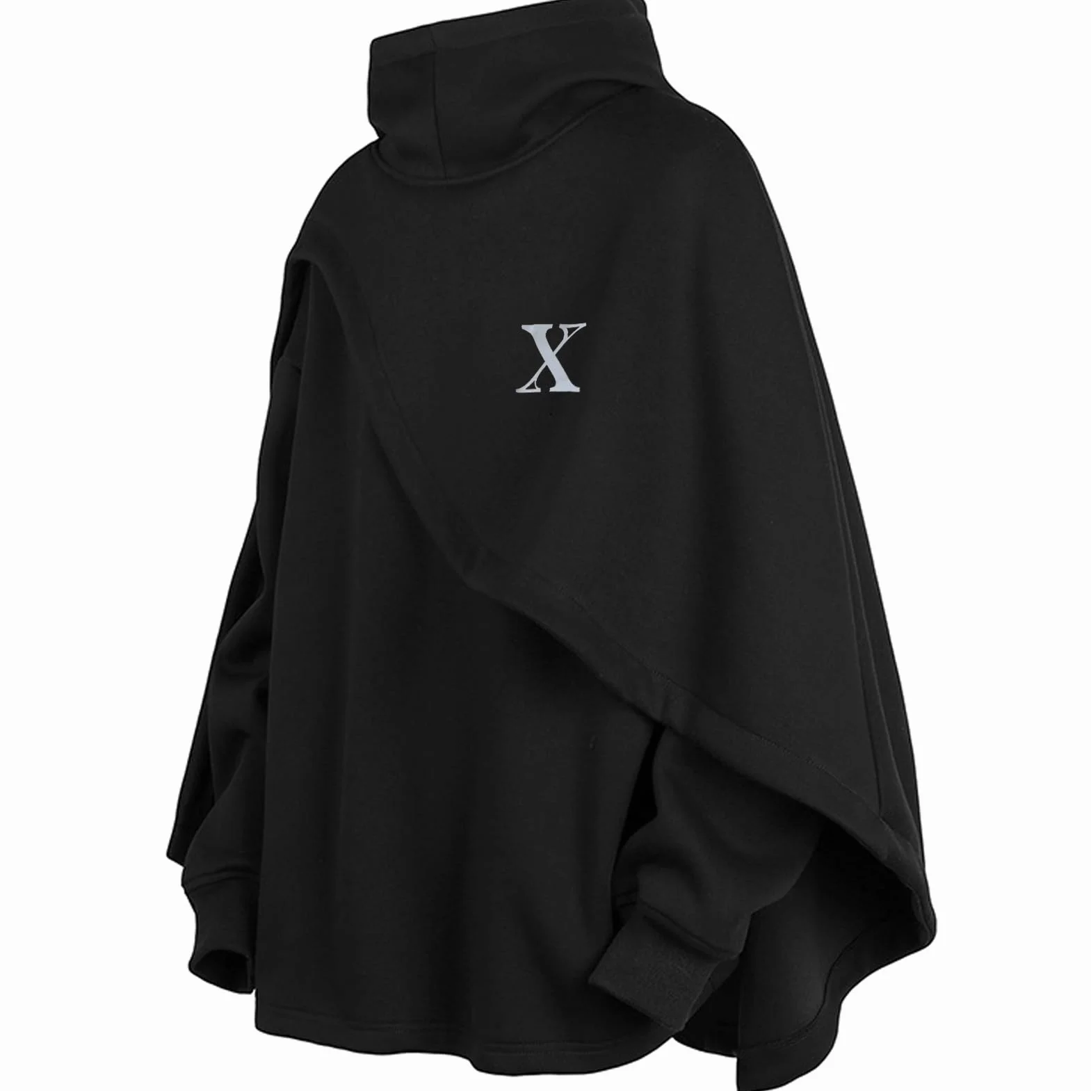 Męska Bluza z Kapturem, Podstawowy Sweter z Kapturem, Poncho Cape Bluza z Kapturem
