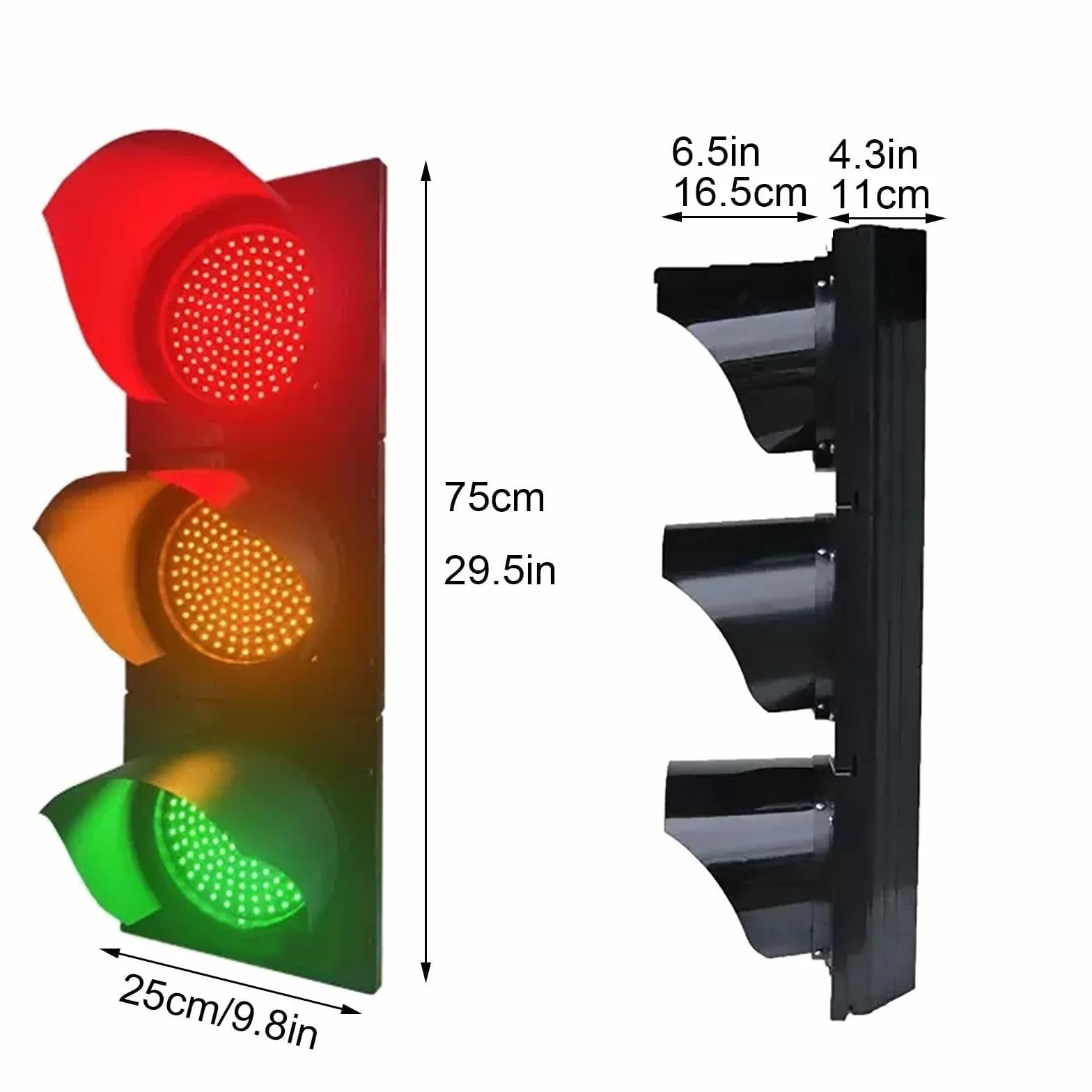 Sygnalizator świetlny LED 200 mm (8 cali), czerwone/żółte/zielone światło stopu ze zdalnym sterowaniem, przemysłowy sygnalizator świetlny drogowy(DC12V)