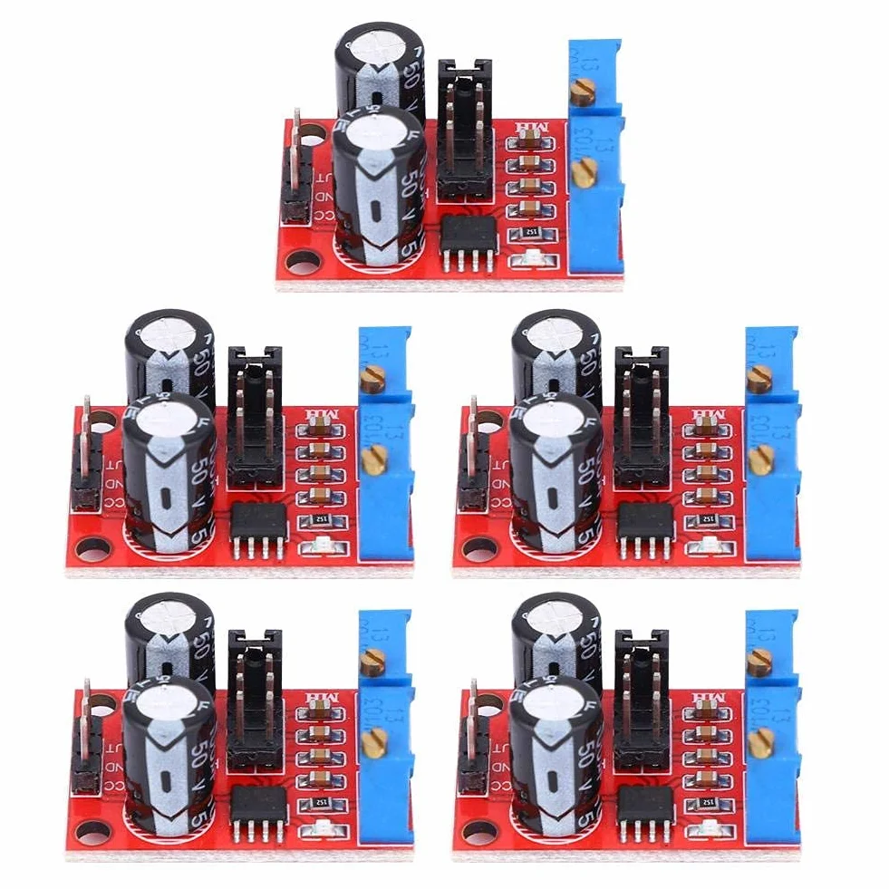 NE555 Hochpräzises Rechtecksignalgenerator-Funktionsmodul mit einstellbarer Pulsfrequenz(5pcs)