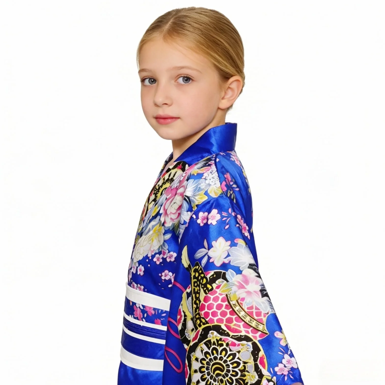 Japońskie kimono szlafrok Yukata gejsza sukienka zestaw dla dziewczynki cosplay lato