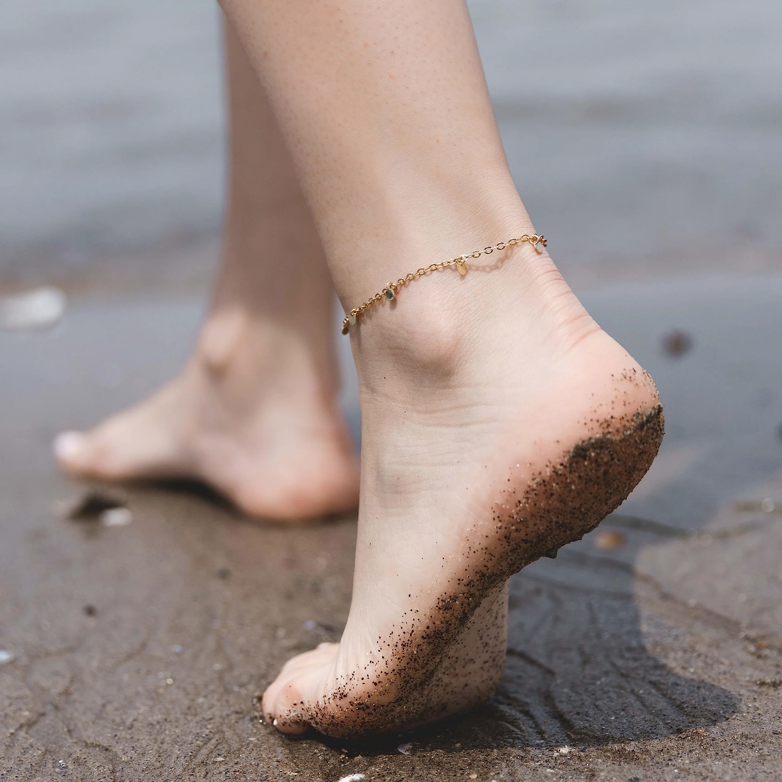 SERASAR | Znak Nieskończoności Anklet [Infinity] dla Pań | 316L Stal Chirurgiczna z 18 Carat Gold Plating | Różne kolory | Regulowana długość | Biżuteria Box w zestawie