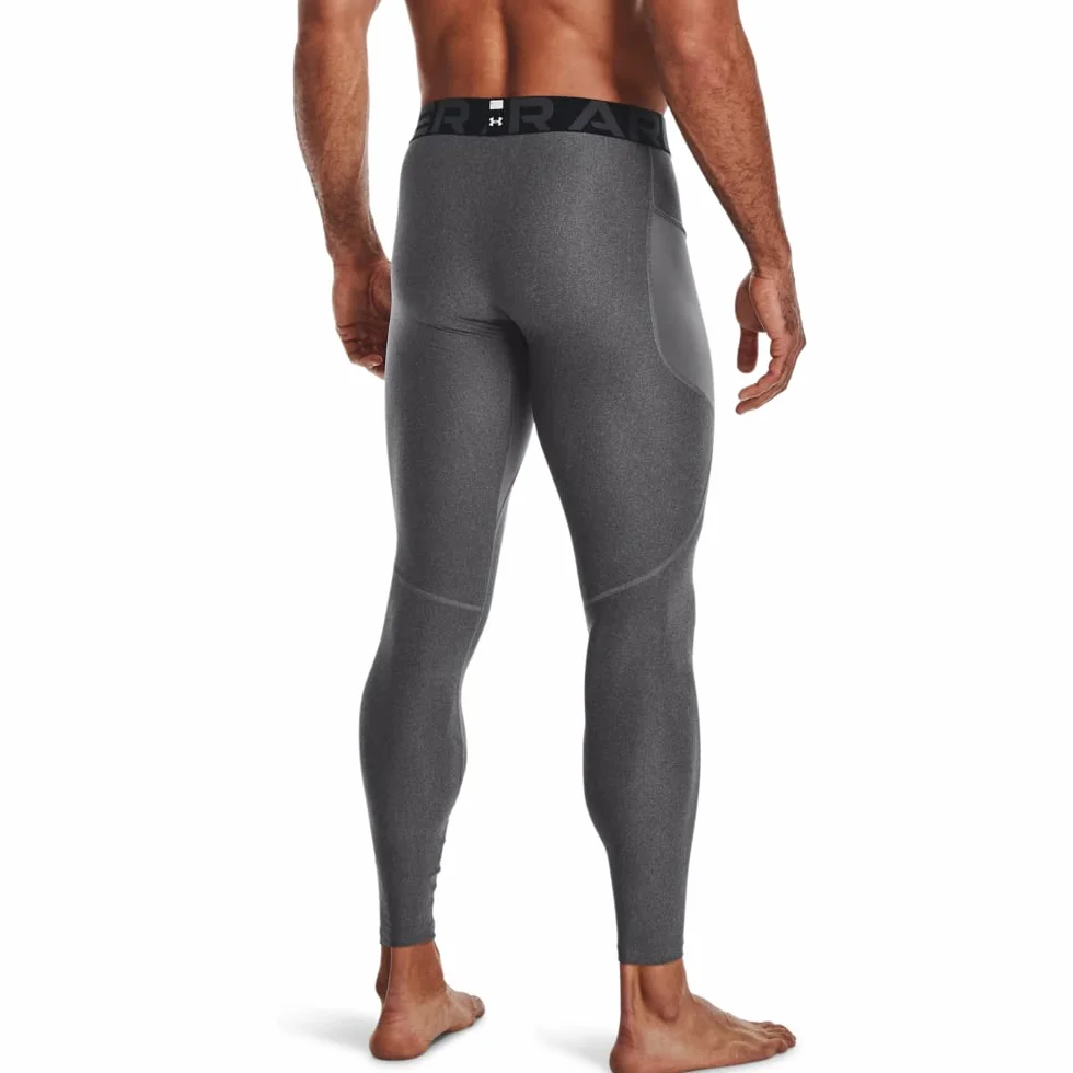 Under Armour Mężczyźni UA HeatGear Legginsy, Carbon Heather/Black, M