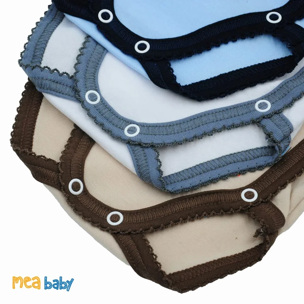 MEA BABY niemowlęce body z długimi rękawami unisex z nadrukiem, opak. 5 szt. Body dla niemowląt dla chłopców Body dla niemowląt dla dziewczynek (62)