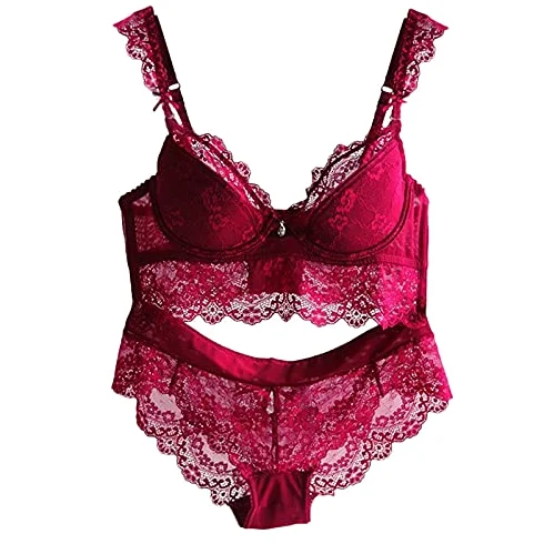 Kobiety seksowny komplet bielizny koronkowe biustonosze zestaw dla kobiet, koronkowy pasek Bralette biustonosz i majtki komplet bielizny Push Up