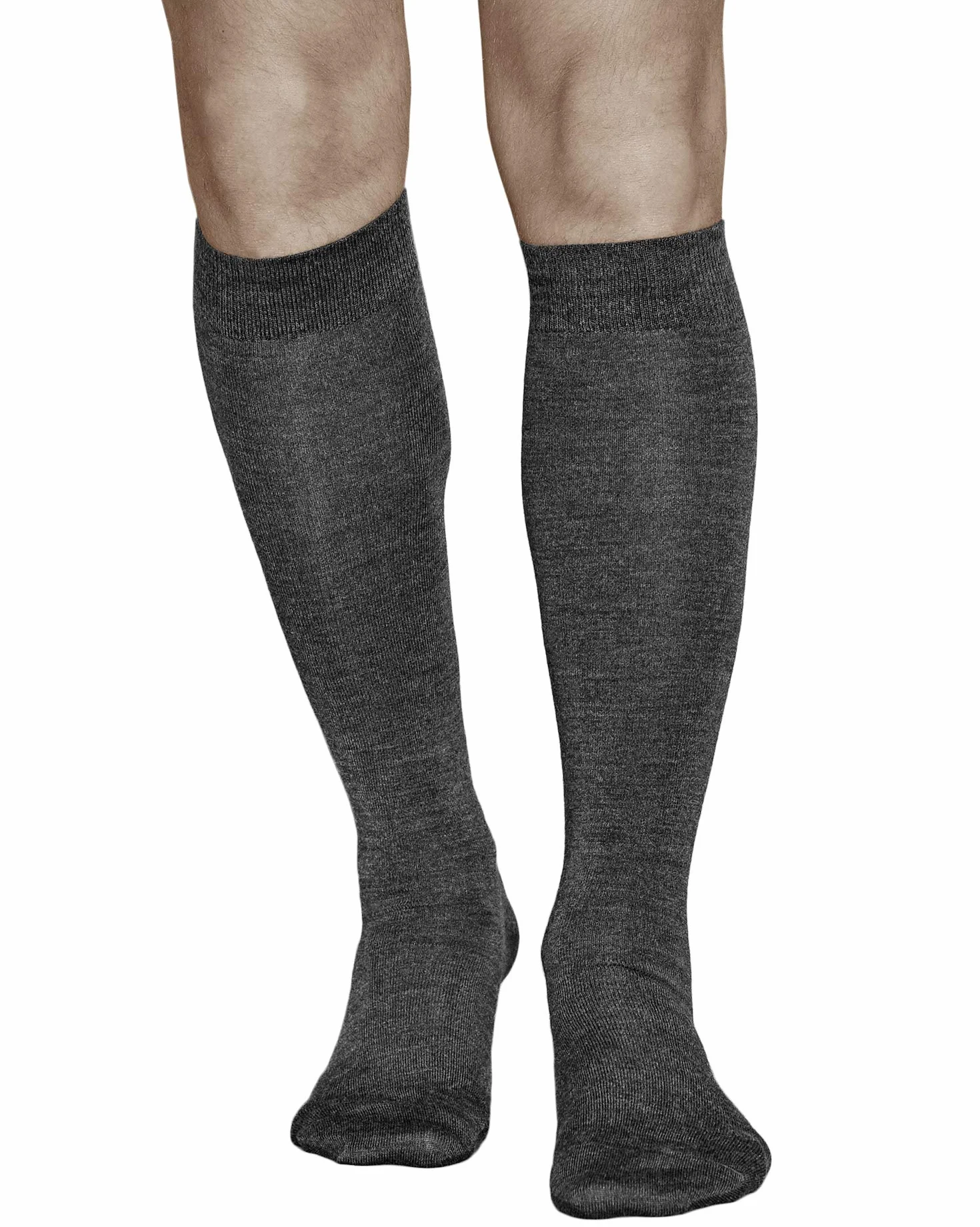 VITSOCKS Podkolanówki z WEŁNY MERINO 80% Męskie Ciepłe na Zimę Wysokie Skarpetki do Kolan