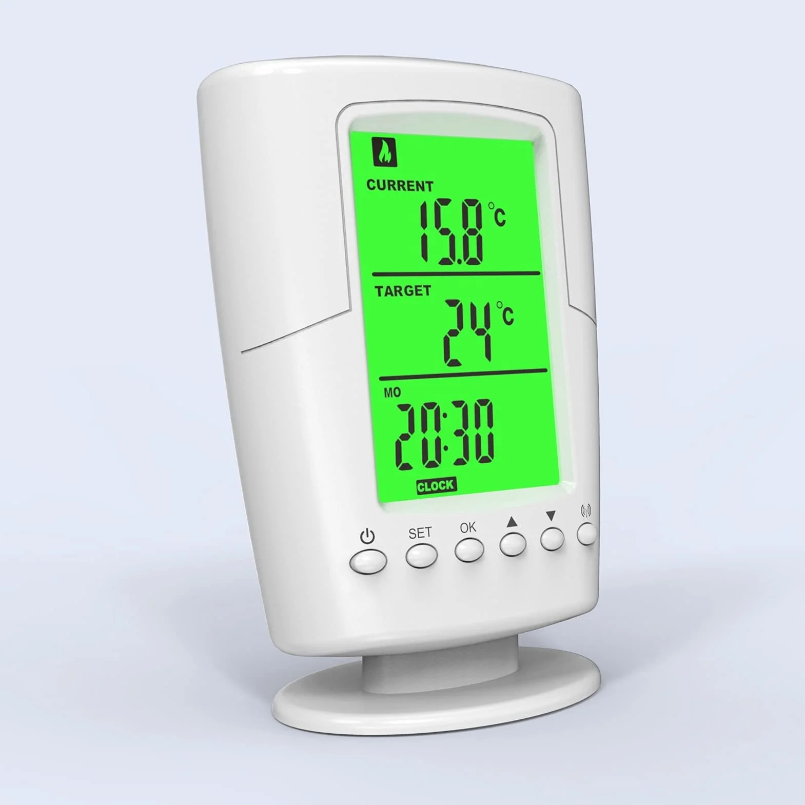 Gniazdo Termostatu, Regulator Temperatury LCD z Podświetlanym, Bezprzewodowym, Zdalnie Programowalnym Gniazdem Termostatu, 0-60℃ / 32‑140℉(Wtyczka EU 230V)