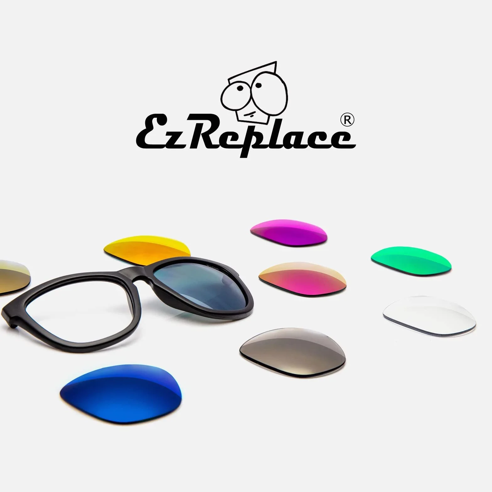 EZReplace Soczewki zamiennik do okularów przeciwsłonecznych Oakley Holbrook Metal OO4123 (soczewki polaryzacyjne), Ognista czerwień, Rozmiar uniwersalny