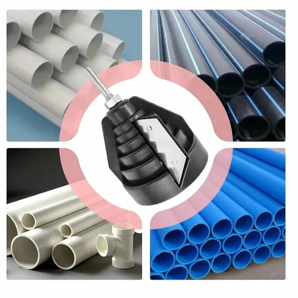 VOSSOT narzędzie do usuwania zadziorów z rur plastikowych, gratownik, usuwacz zadziorów z rur PE, narzędzie do odgrążania, do rur plastikowych 20-63 mm, ręczny usuwacz zadziorów do krawędzi