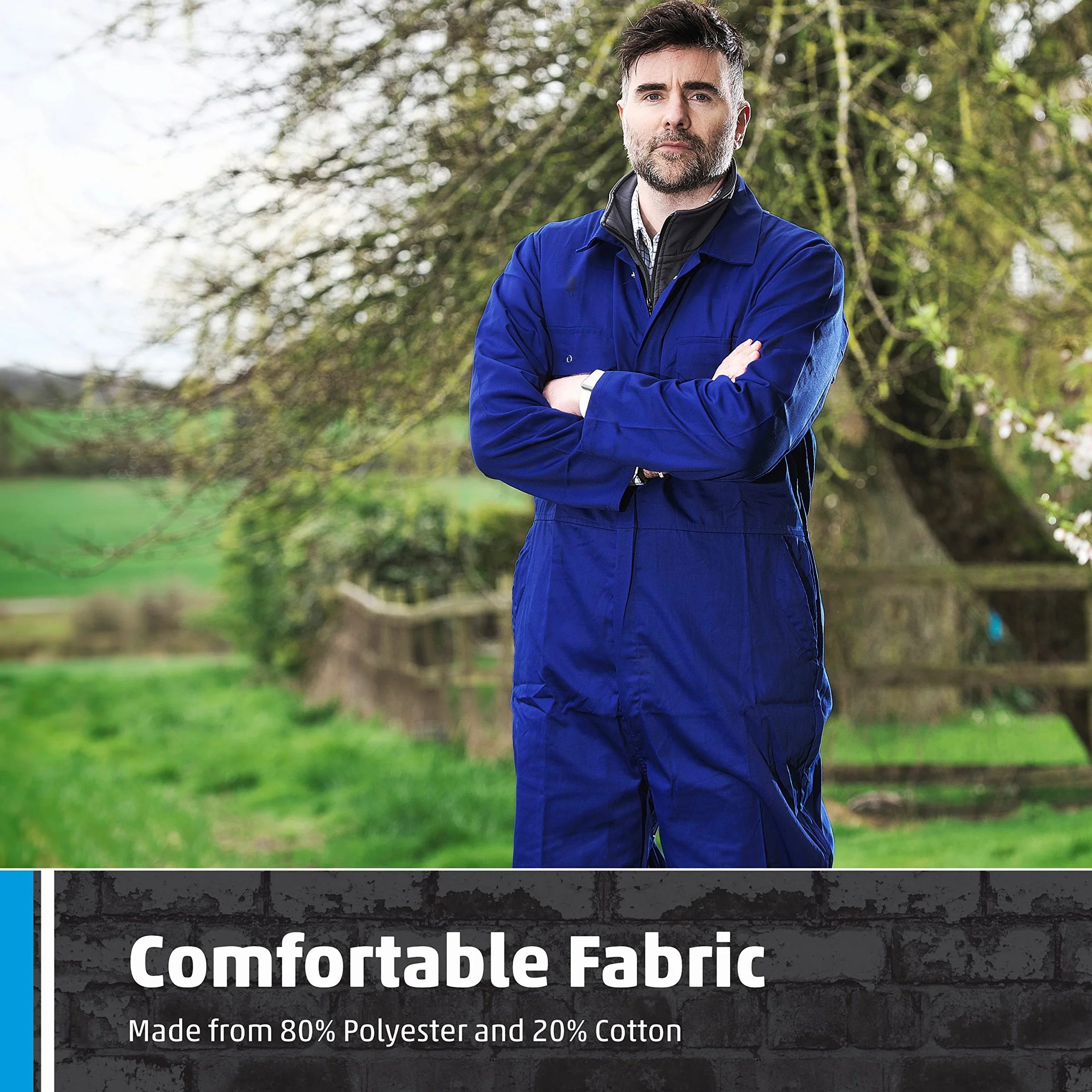 Kombinezon bojlera Castle Clothing Workforce, granatowy, XL