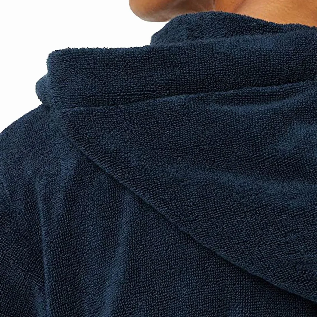 Tommy Hilfiger Mężczyźni Icon Hooded Szlafrok Kąpielowy, Granatowy, M