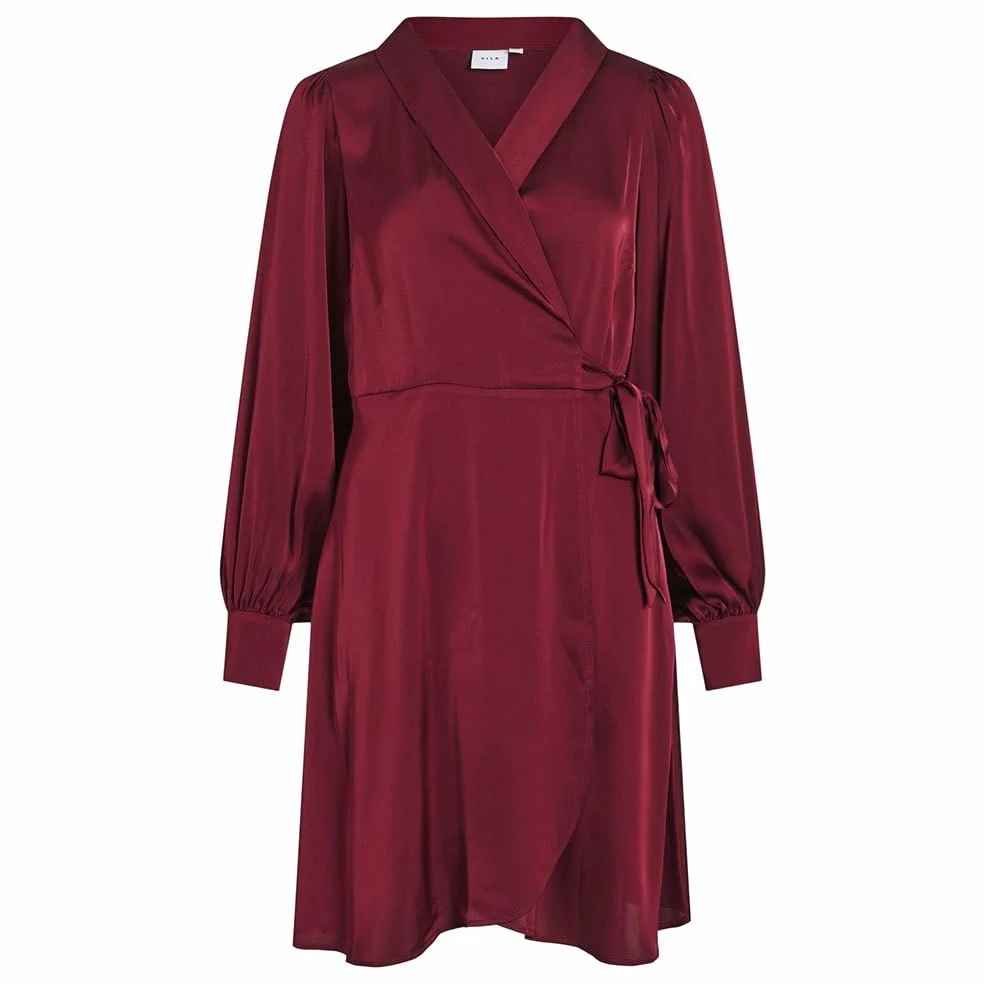 Vila Sukienka Kobiety Vienna Ravenna L/S Short Wrap Dress-noos