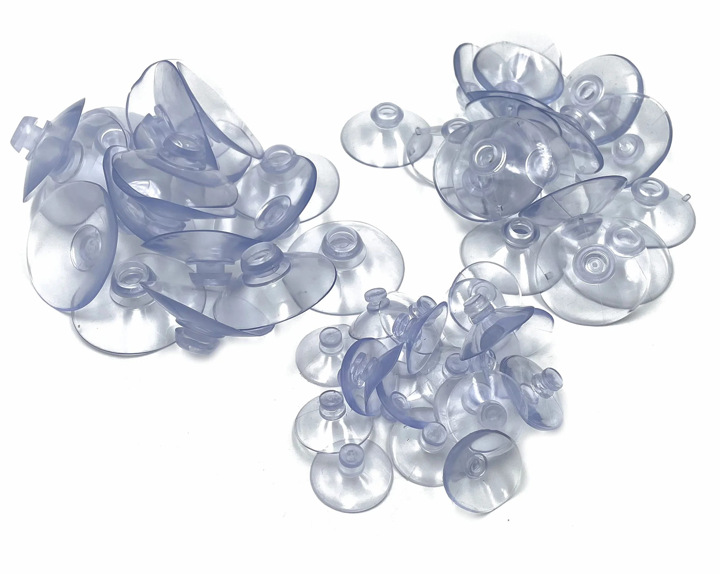 60 szt. Plastikowa przyssawka do szklanych blatów stołu, guma przezroczysta antykolizyjna przyssawka wieszak podkładka bez haczyków, 3 rozmiary, 40 mm, 35 mm, 22 mm