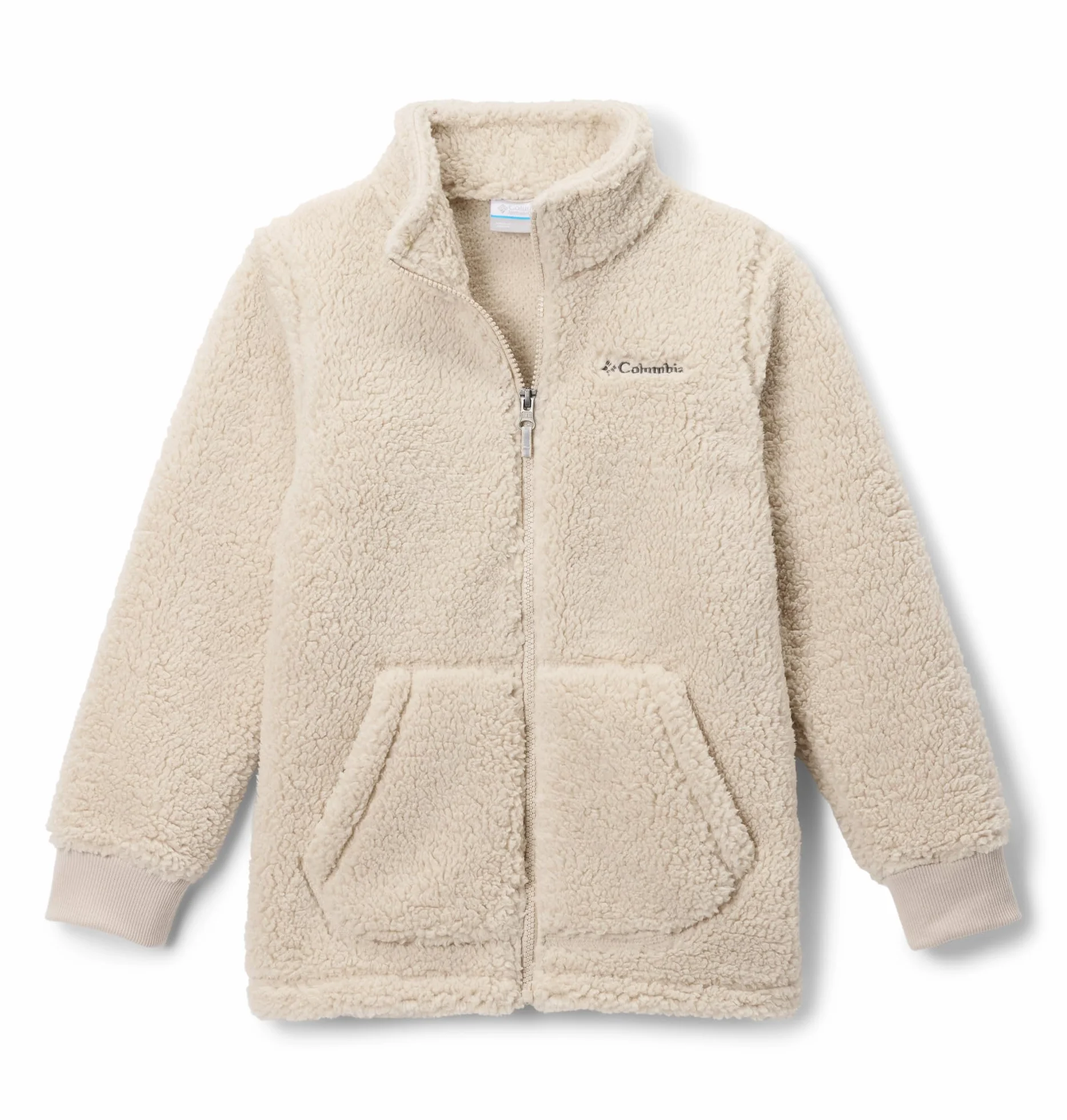 Columbia Youth Boys Rugged Ridge 2 Sherpa zamek błyskawiczny na całej długości, polar Sherpa, ciemny kamień, M