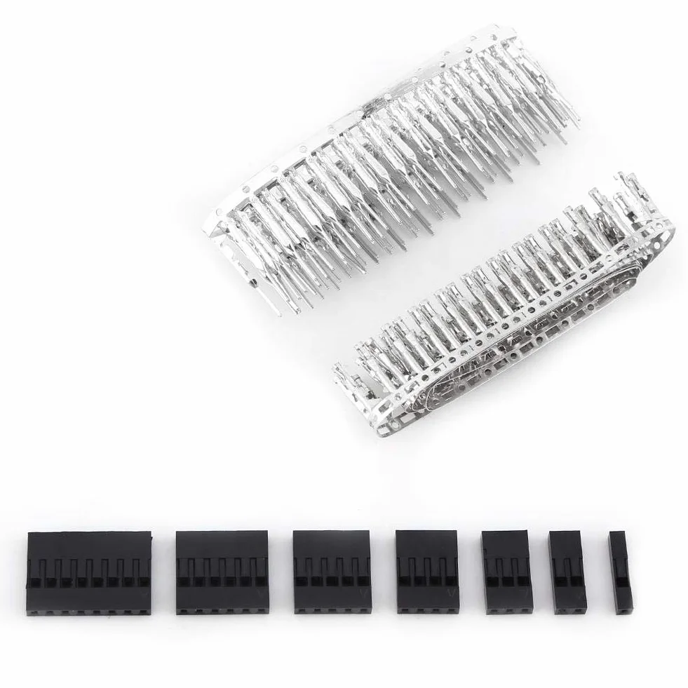 Jumper Header Kit, 310 Stk. 2,54 mm Jumper Draht Crimp Pin Stecker Stiftleiste Jumper und Crimp Pins (männlich)