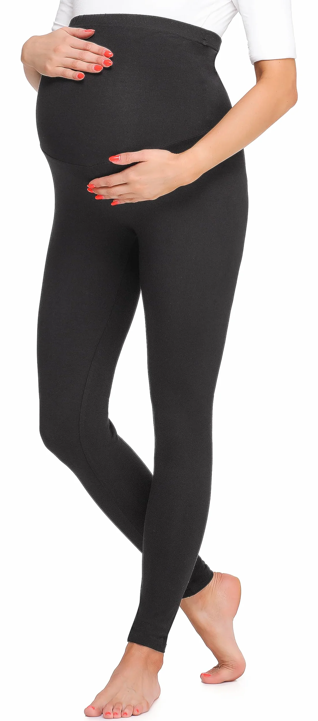 Be Mammy Damskie Legginsy Ciążowe Długie BE20-257