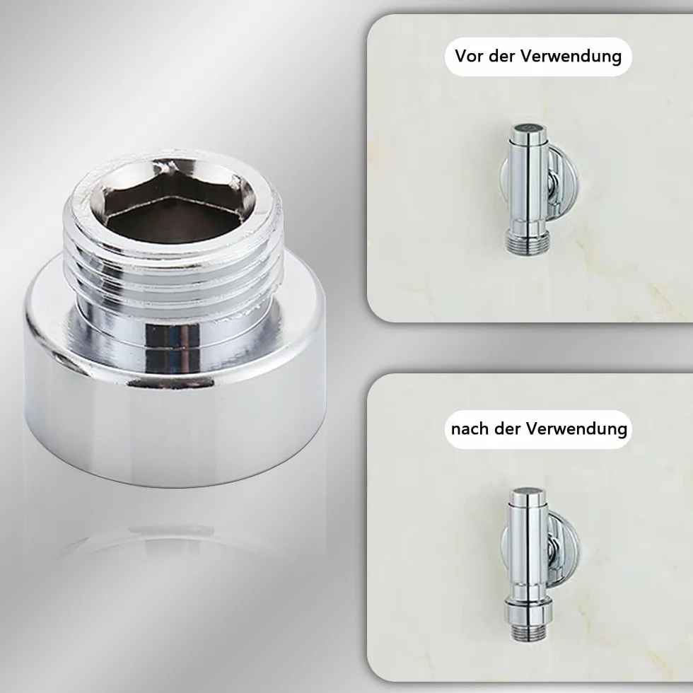 Dreamil Gwint wewnętrzny 3/4" na gwint zewnętrzny 1/2", łącznik rurowy, wysokiej jakości miedziany adapter węża prysznicowego, reduktor, podwójne połączenie śrubowe do podłączenia wody, węża