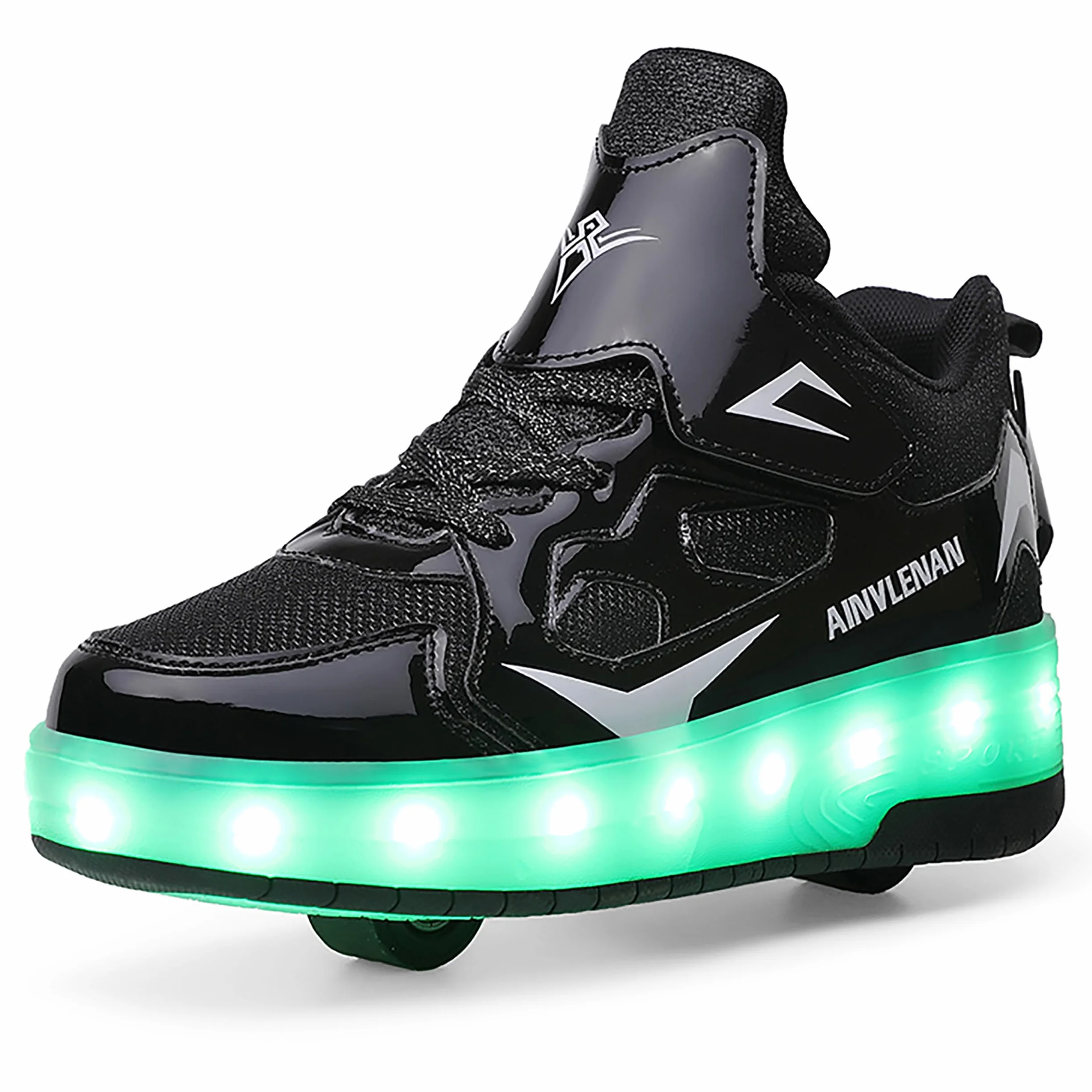 Chłopięce dziewczęce buty na deskorolkę z migającymi diodami LED, buty z rolkami, automatyczne zwijanie, komfortowe, outdoorowe buty sportowe dla dzieci