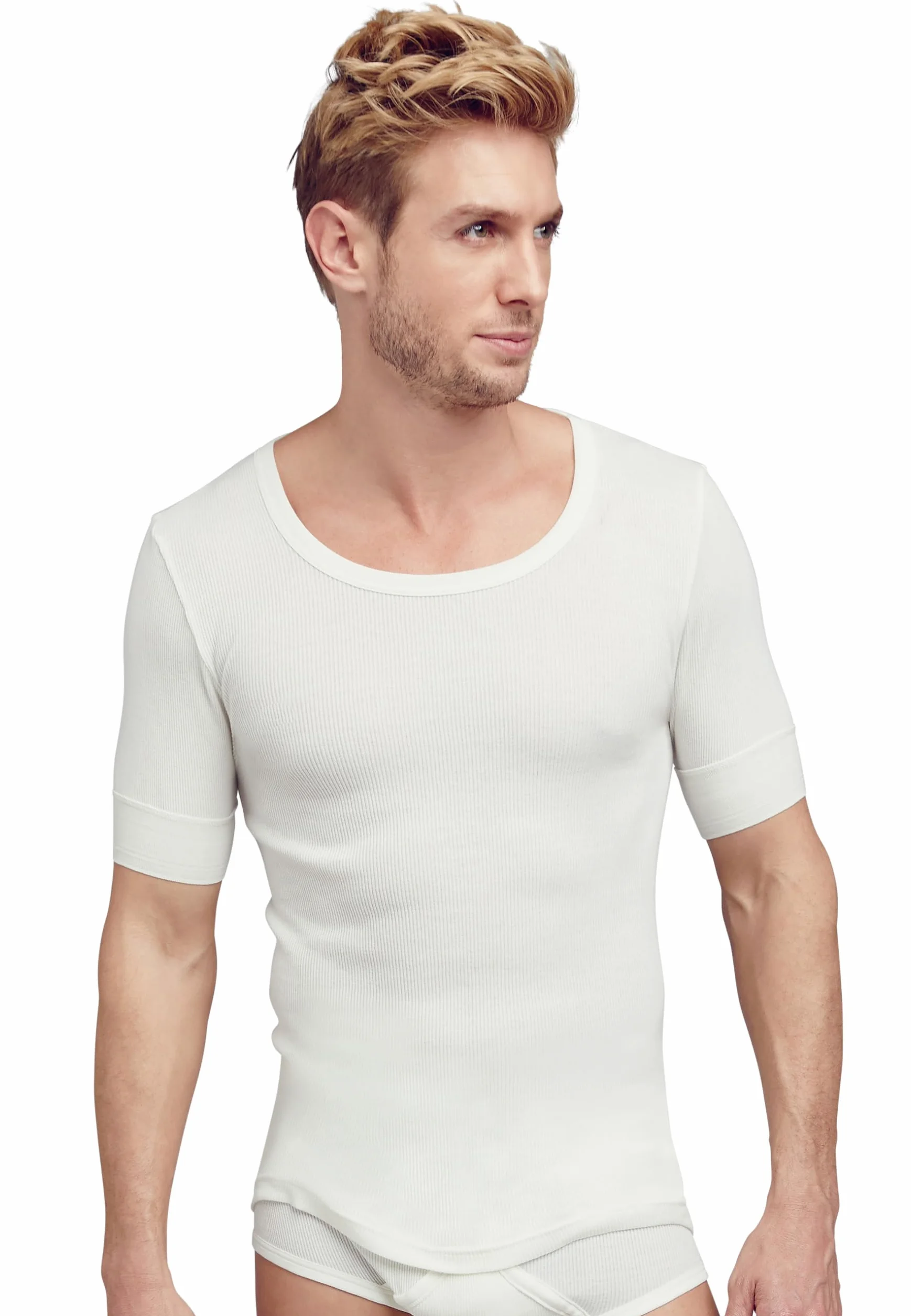 Jockey Klasyczna bawełniana koszulka z krótkim rękawem, off-white, XL