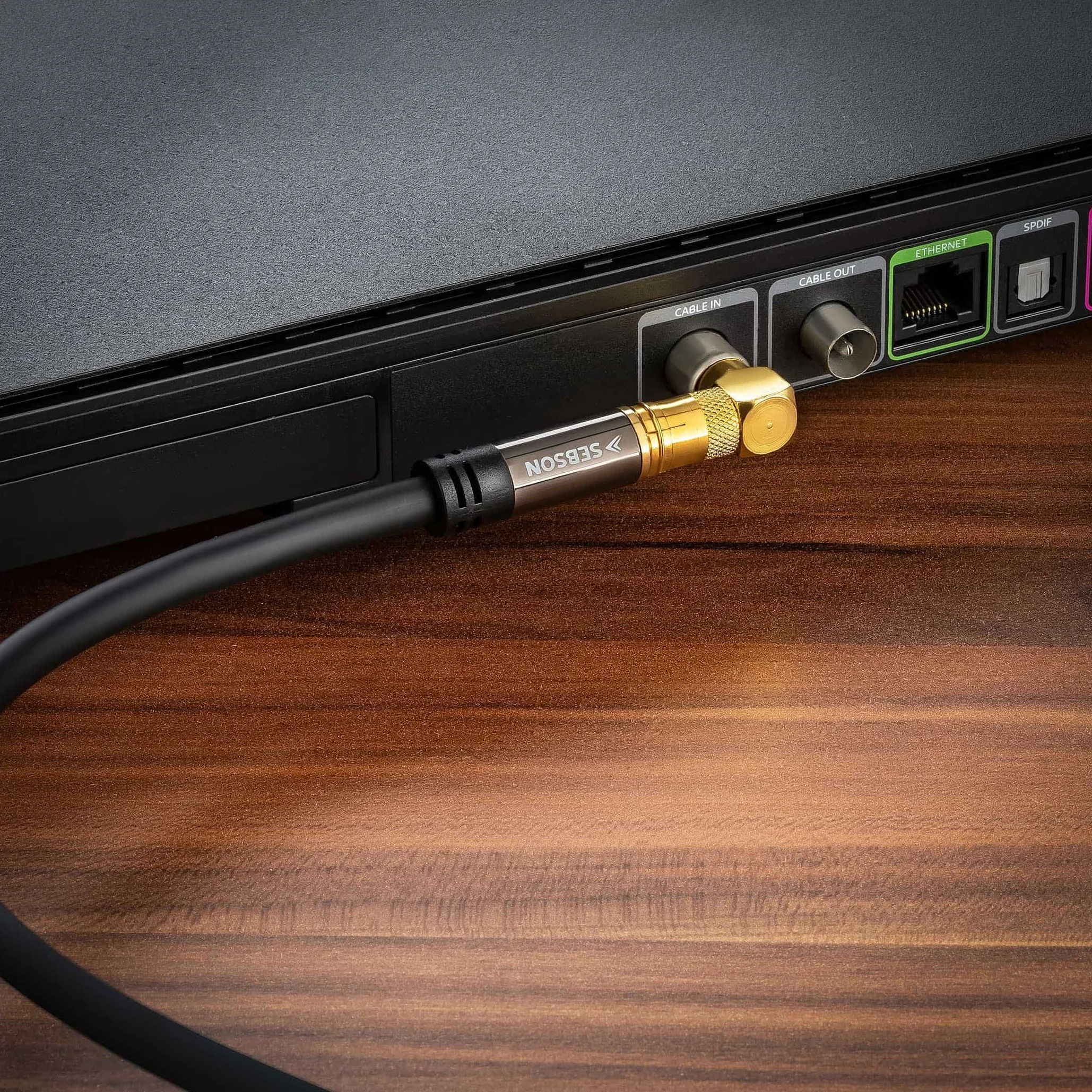 SEBSON Zestaw adapterów kątowych do anteny 90° - 2 x wtyczka koncentryczna (IEC) na gniazdo koncentryczne (IEC) - kabel antenowy adapter do telewizji kablowej, radia, odbiornika