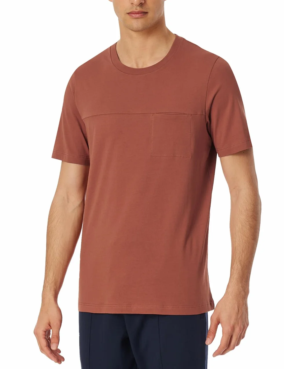 Schiesser Góra od pidżamy Mężczyźni Schlafshirt Kurzarm Rundhals Mix Relax