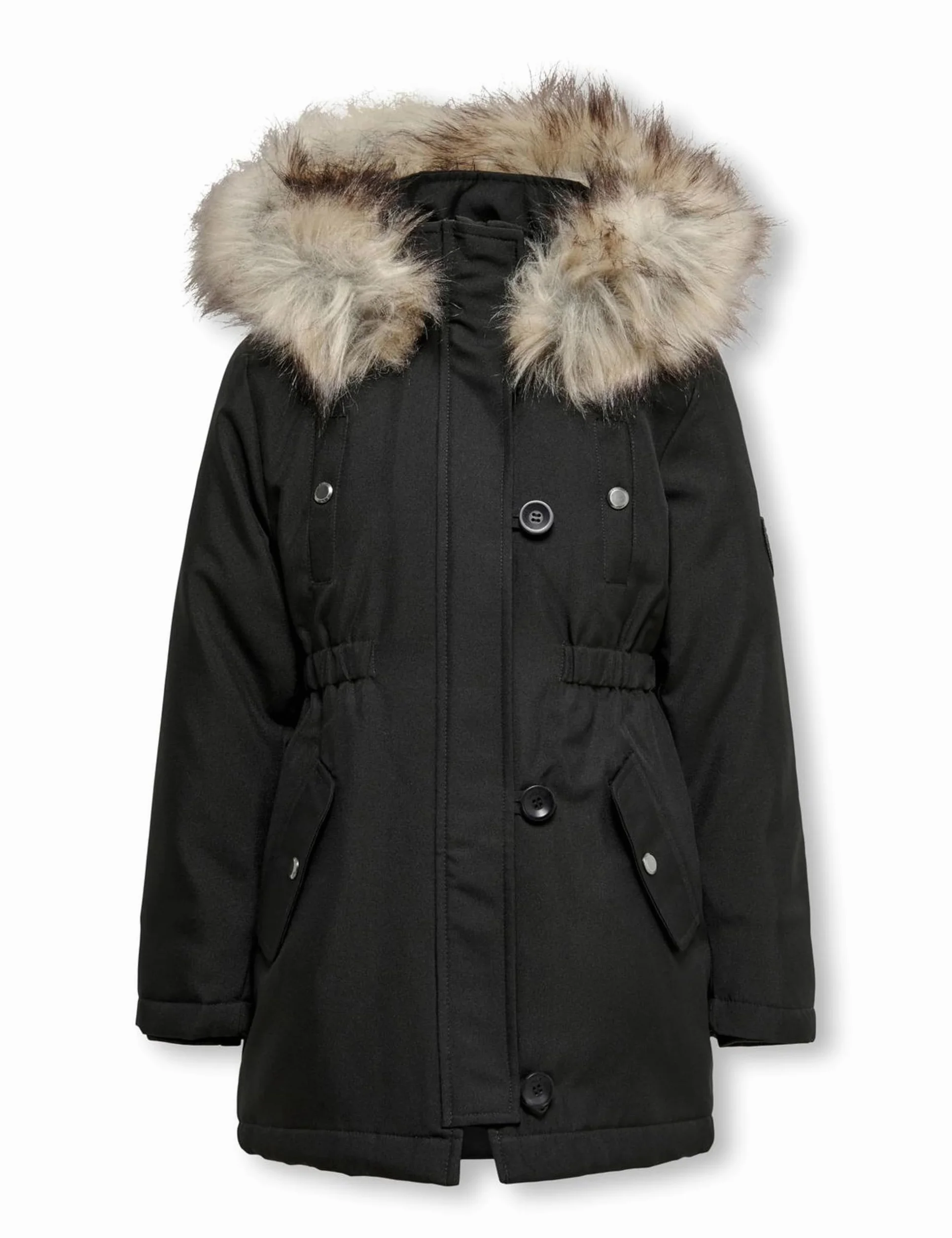 ONLY Dziewczęca parka, długa, czarny, 152 cm