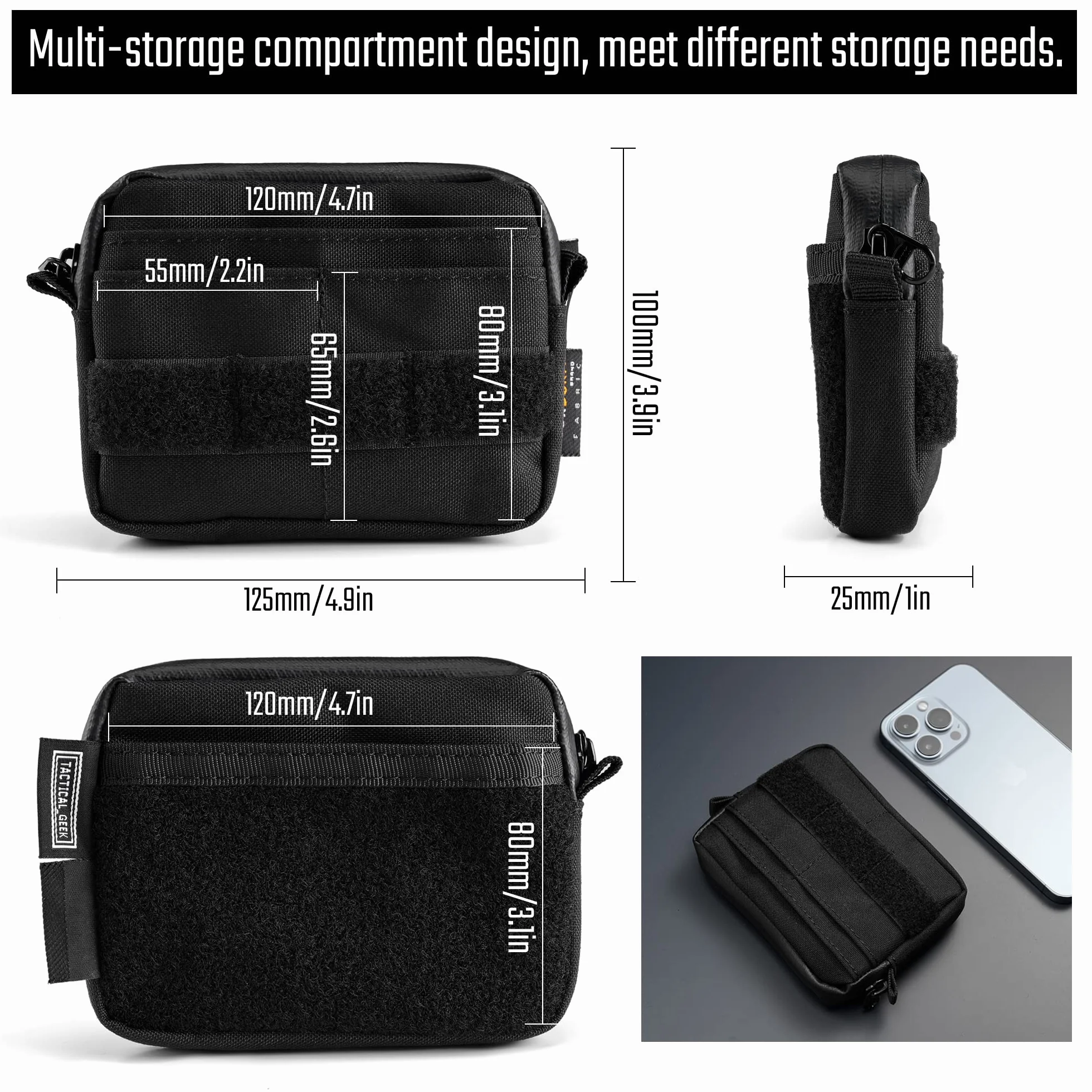 TACTICAL GEEK Torba EDC Molle Organizer Cordura 500D TAC Narzędziowa