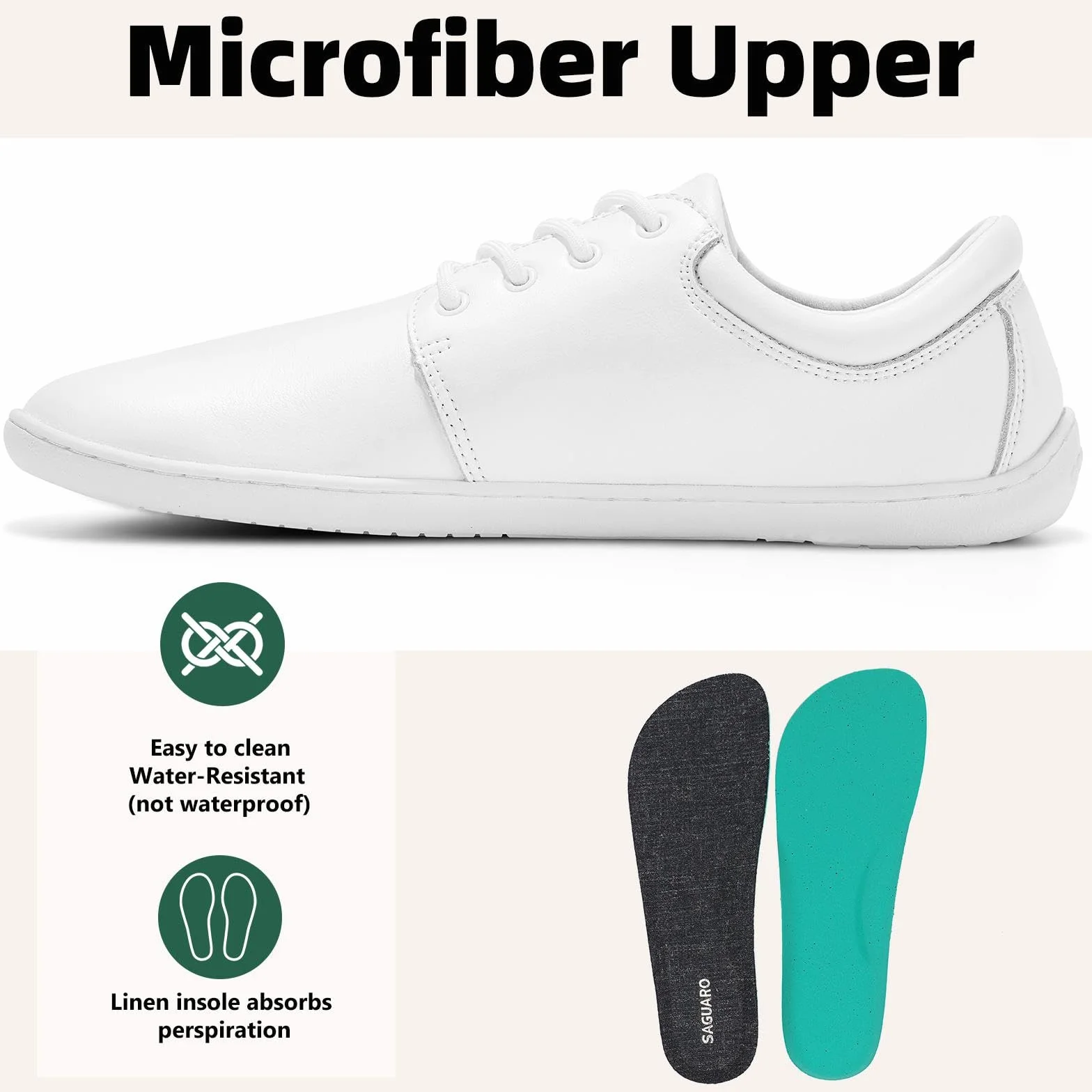 SAGUARO Barefoot Męskie buty casualowe minimalistyczne - z Wide Toe Box, Noble II, Gr.36-48