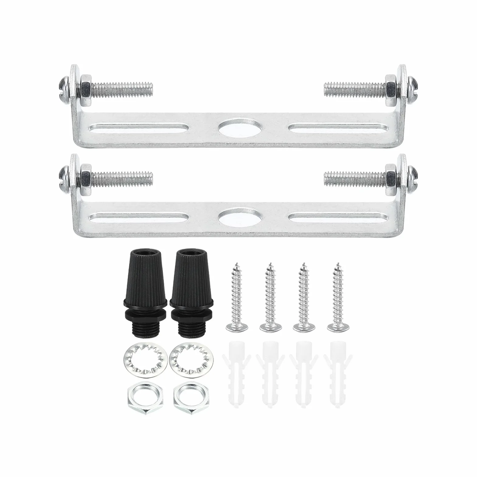 PATIKIL Lampa sufitowa 80 mm, płyta zestaw 2 sztuk, wspornik montażowy, płyta stalowa, listwa poprzeczna do domu, biura, lampa wisząca na ścianę ze śrubą, podkładką, nakrętką