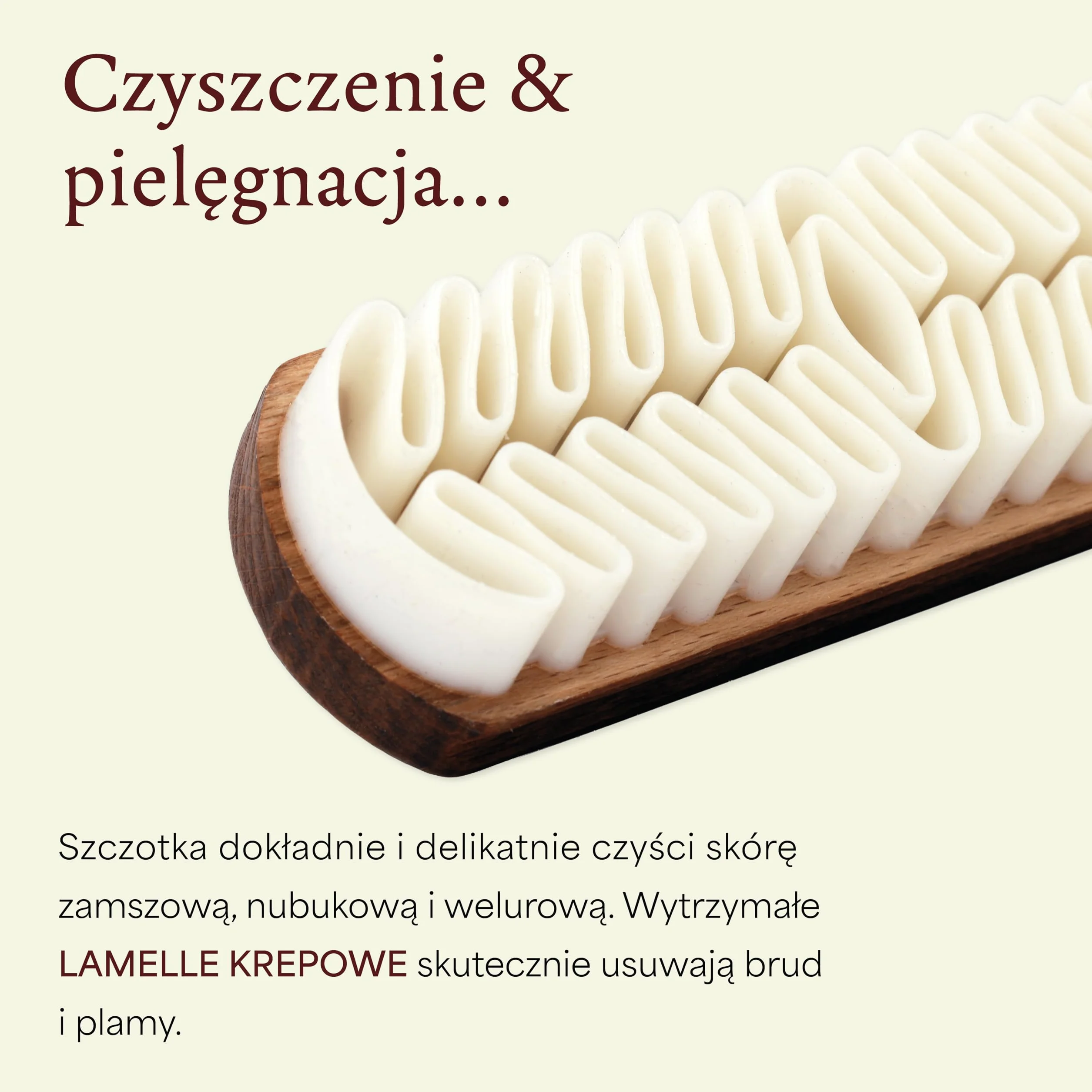 Langer & Messmer Szczotka do Skóry z Zamszowych Butów z Lamówkami Krepowymi - Pielęgnacja Skóry Welurowej i Nubukowej