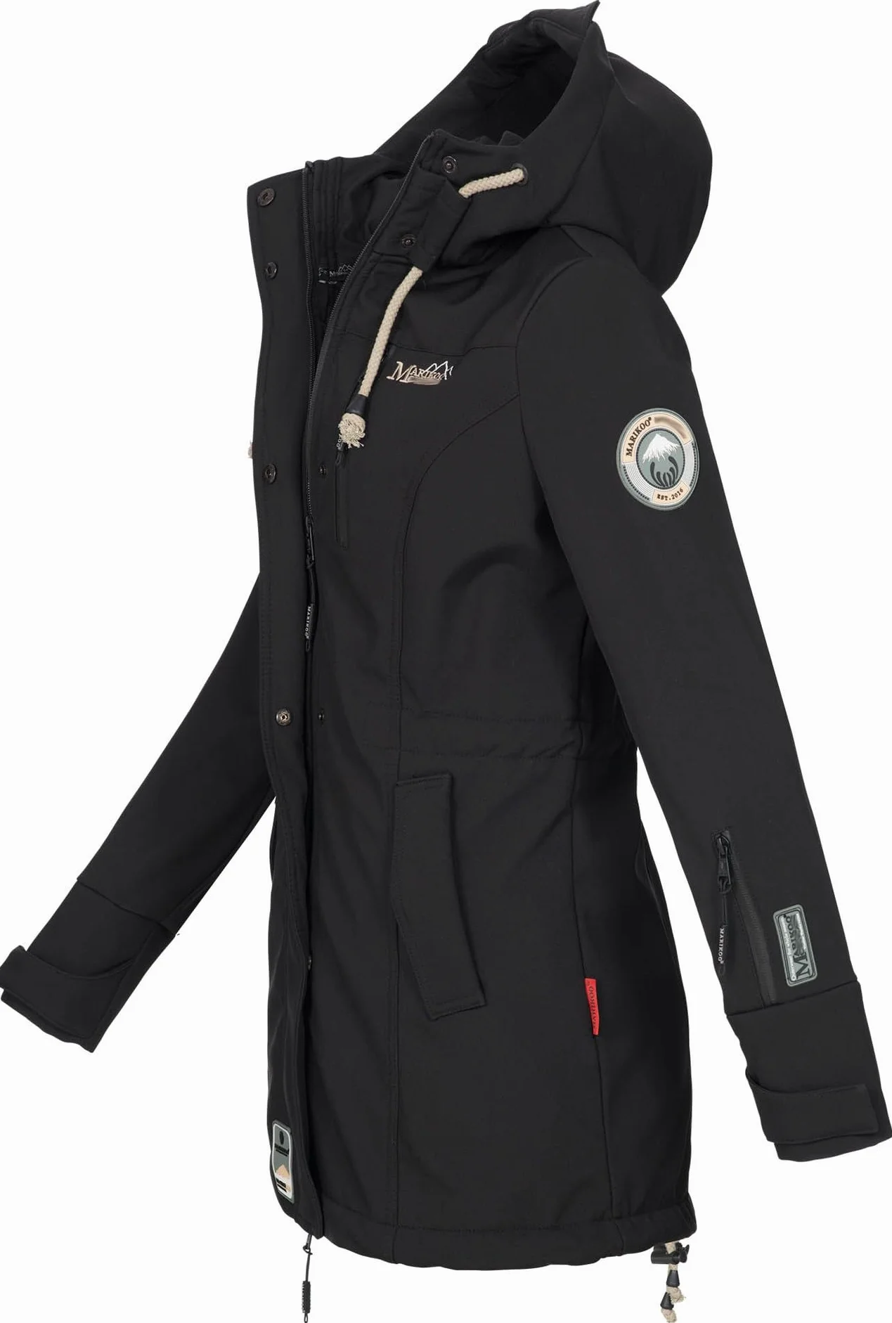MARIKOO damska kurtka zimowa Softshell B614 wodoodporny