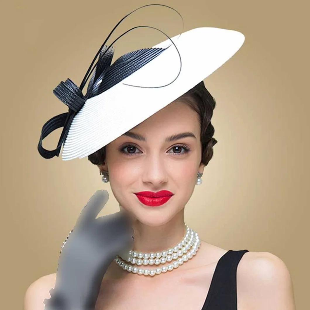 Lmtossey Fascinators Wesela Kapelusz dla Kobiet Fedora Szeroki Vintage Damskie Kapelusze Sukienki