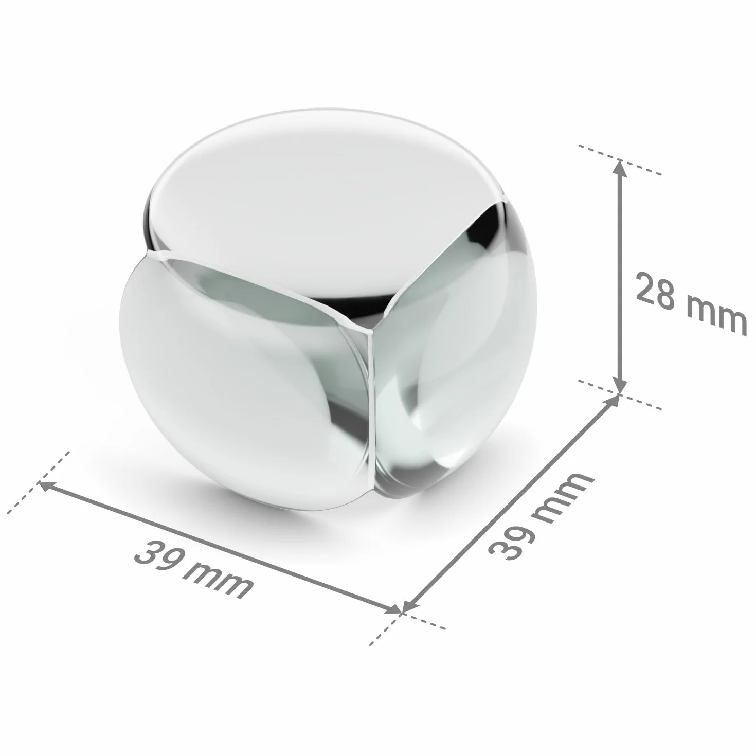 deleyCON 20 Sztuk Ochraniacze Narożników Dziecko - Samoprzylepne Silikon Przezroczysty Miękkie Okrągłe 28 mm x 39 mm - Dzieci Ochraniacze Krawędzi Stołu do Drewna, Metalu, Stołu, Stołu Szklanego