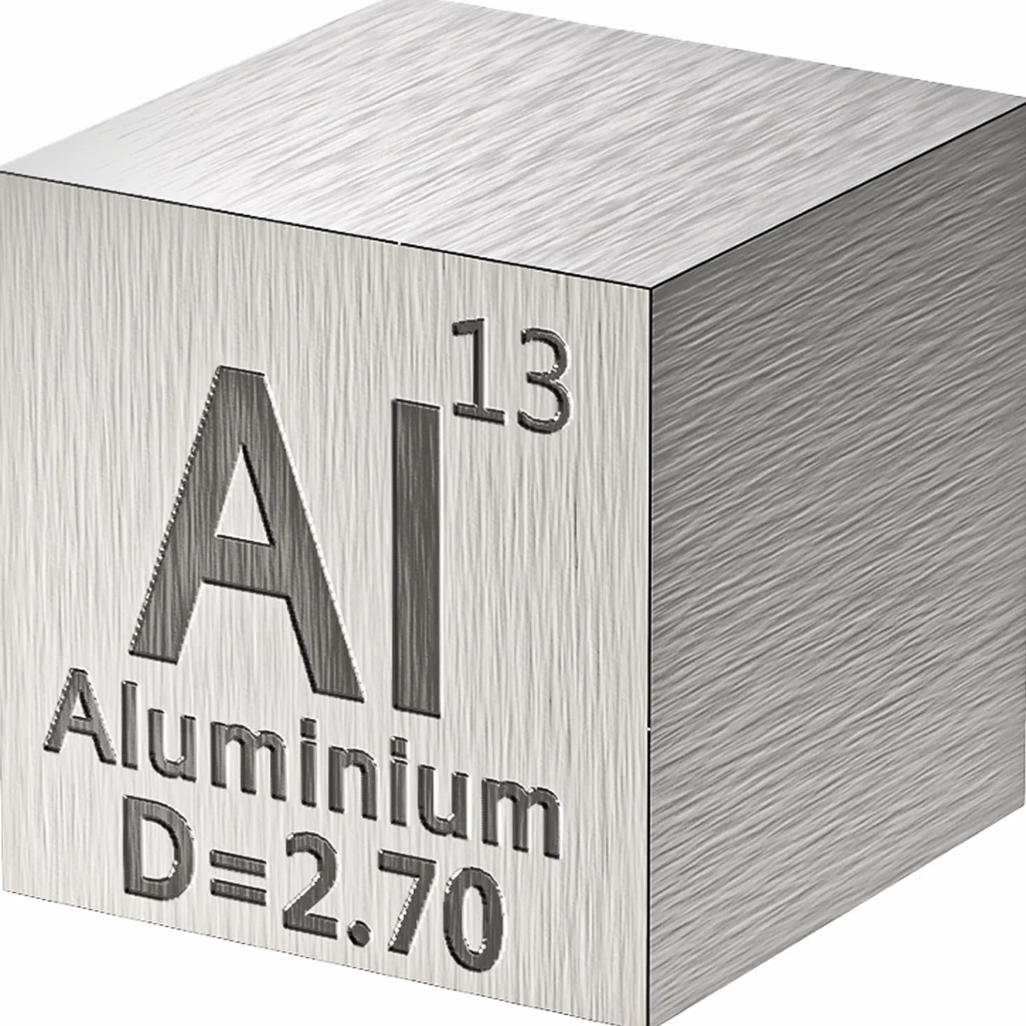 Aluminiowy element Al Density Cube - Element Collection Okresowy stół - Laboratorium Eksperyment Materiał DIY Display,25.4mm / 1inch