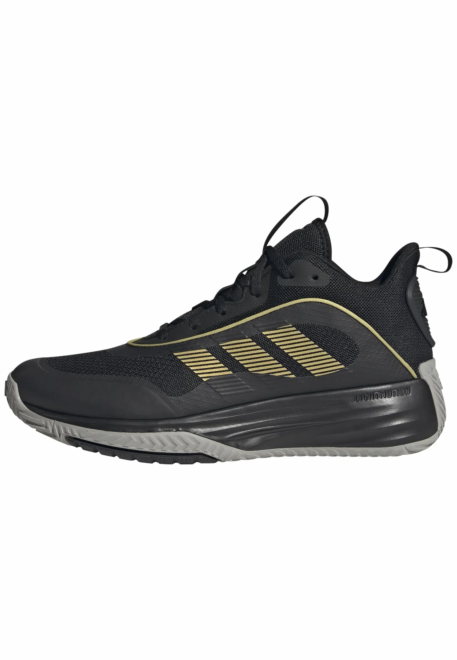 adidas Mezczyzni Own The Game 3 Shoes, Core Black/Gold Metallic/Mgh Solid Grey, 43 1/3 EU