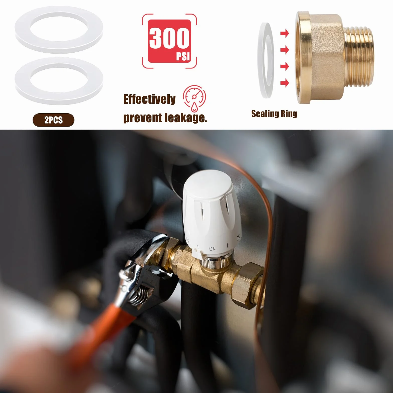 Adapter redukcyjny z mosiądzu AG/IG 1/2" męski do 1" gwint żeński | 1" FeMale to 1/2" męski gwint | Durable Pipe Connection Converter with Rubber Seal for Water/Gas/Liquid Systems