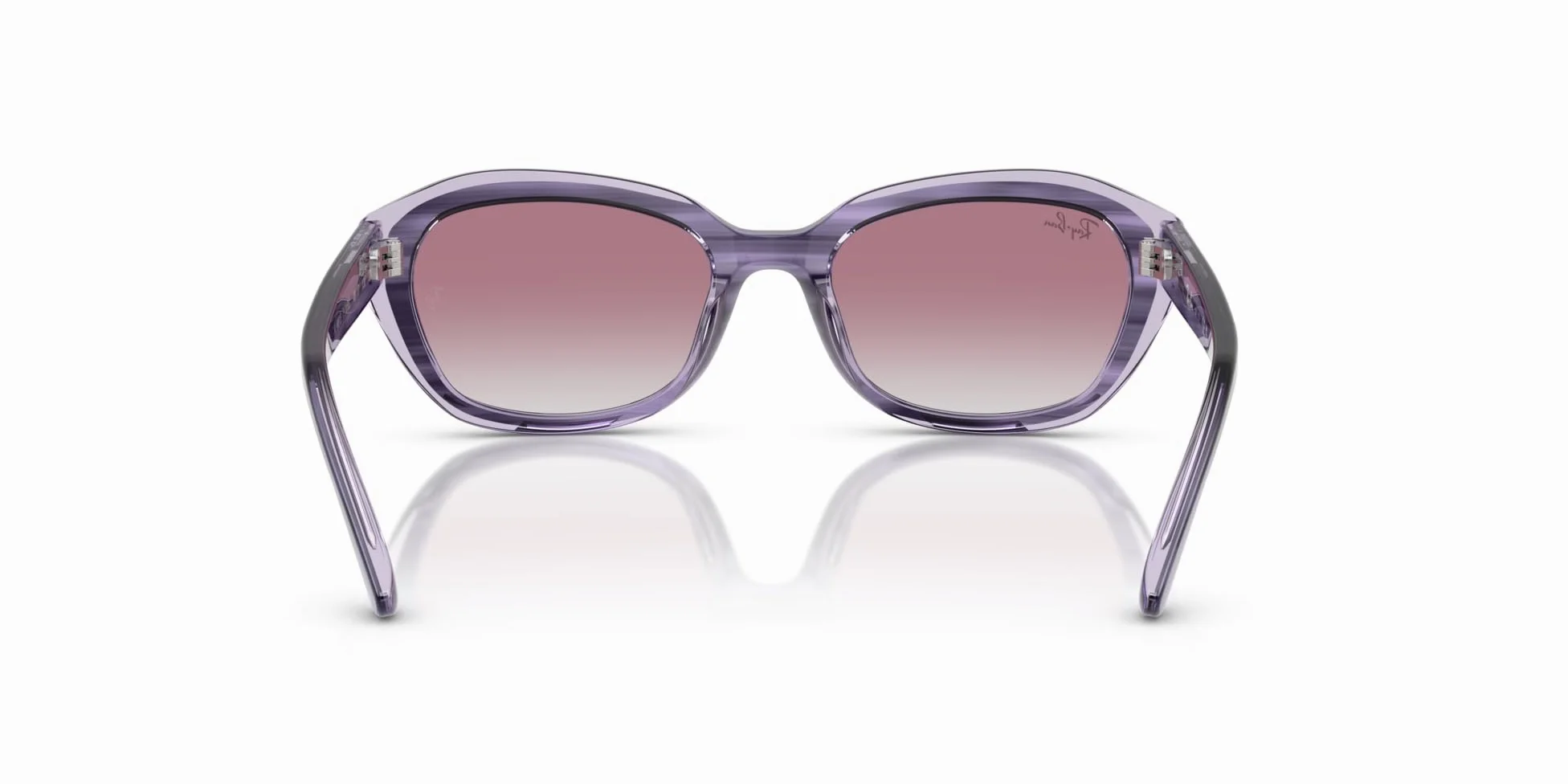 Ray-Ban Okulary przeciwsłoneczne unisex dziecięce Rj9081s, Fioletowy w paski na przezroczystym/szarym gradientowym fioletowym, 48 mm