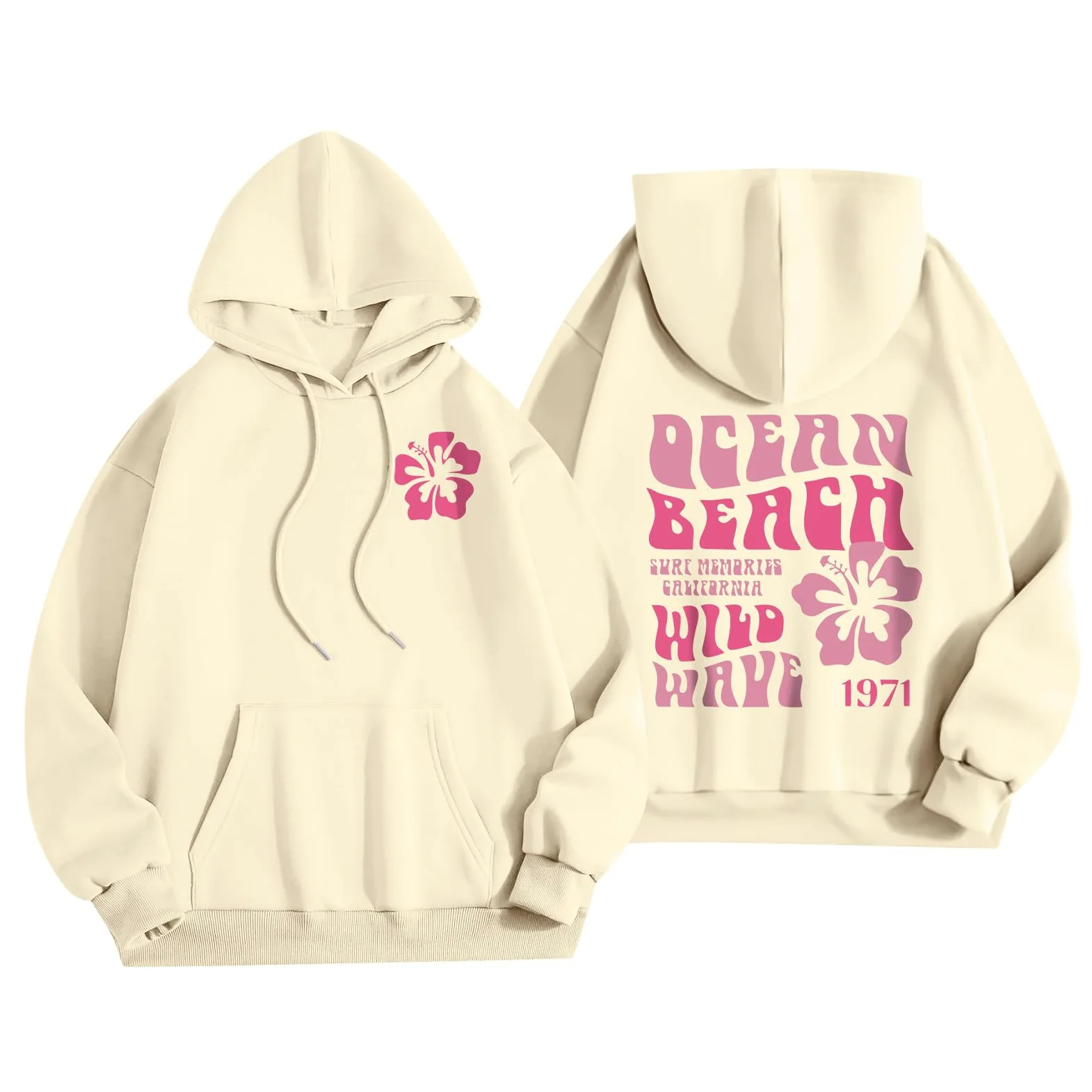 Różowa bluza z kapturem z motywem palmy dziewczęca bluza śliczne bluzy oversize bluza z kapturem damskie bluzy i bluzy z kapturem estetyczna damska bluza z kapturem z długim rękawem bluza z kapturem
