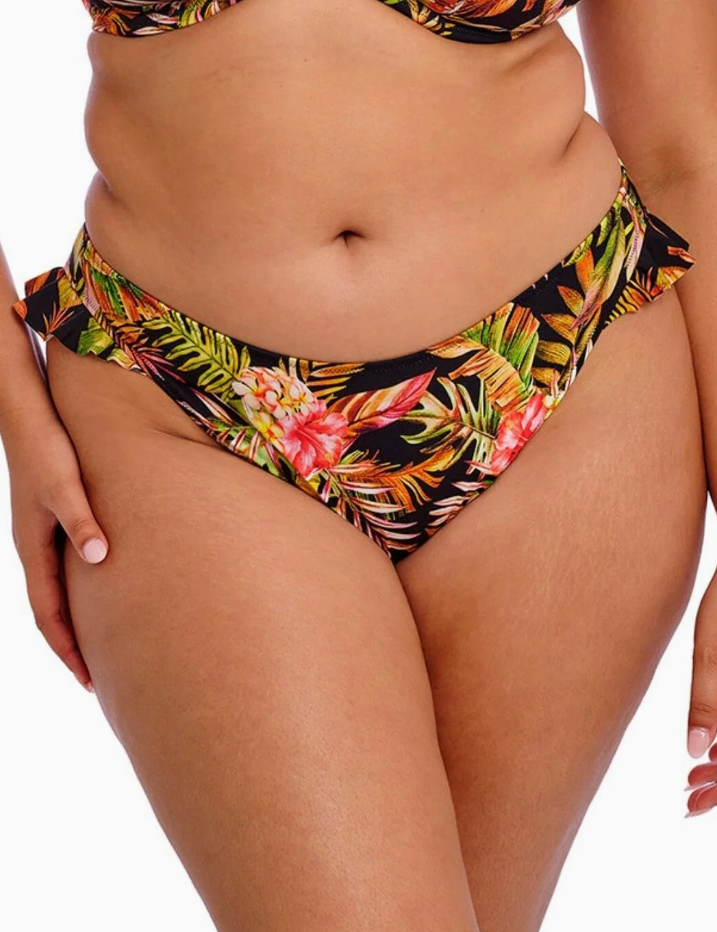 Elomi Damskie majtki bikini z wysokim stanem Tiger Valley, czarne, 18 Plus, Czarny, 18 Plus