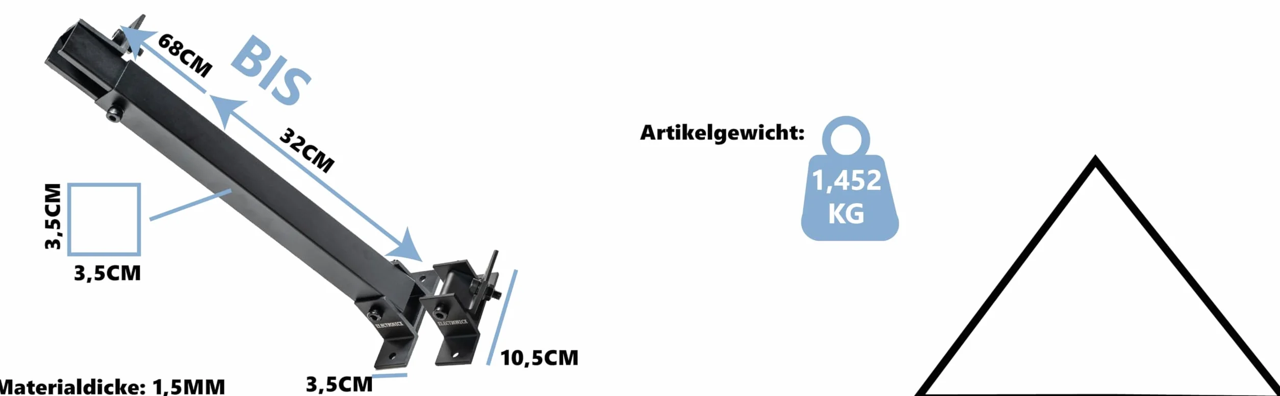 Uchwyt do modułu solarnego do płaskiego dachu, dachu, ściany, łodzi, przyczepy kempingowej, kątownika aluminiowego, do PV, modułu solarnego (aluminiowo-czarny, zestaw 2 szt. 15°-30°)