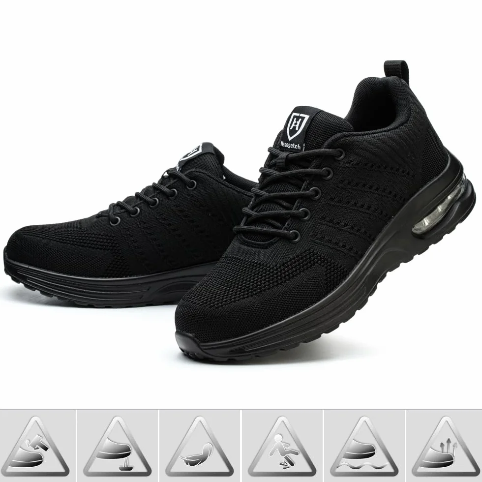 Buty robocze, lekkie, męskie, damskie, antypoślizgowe, sportowe, ze stalowymi noskami, oddychające, ze stalowym noskiem, buty robocze