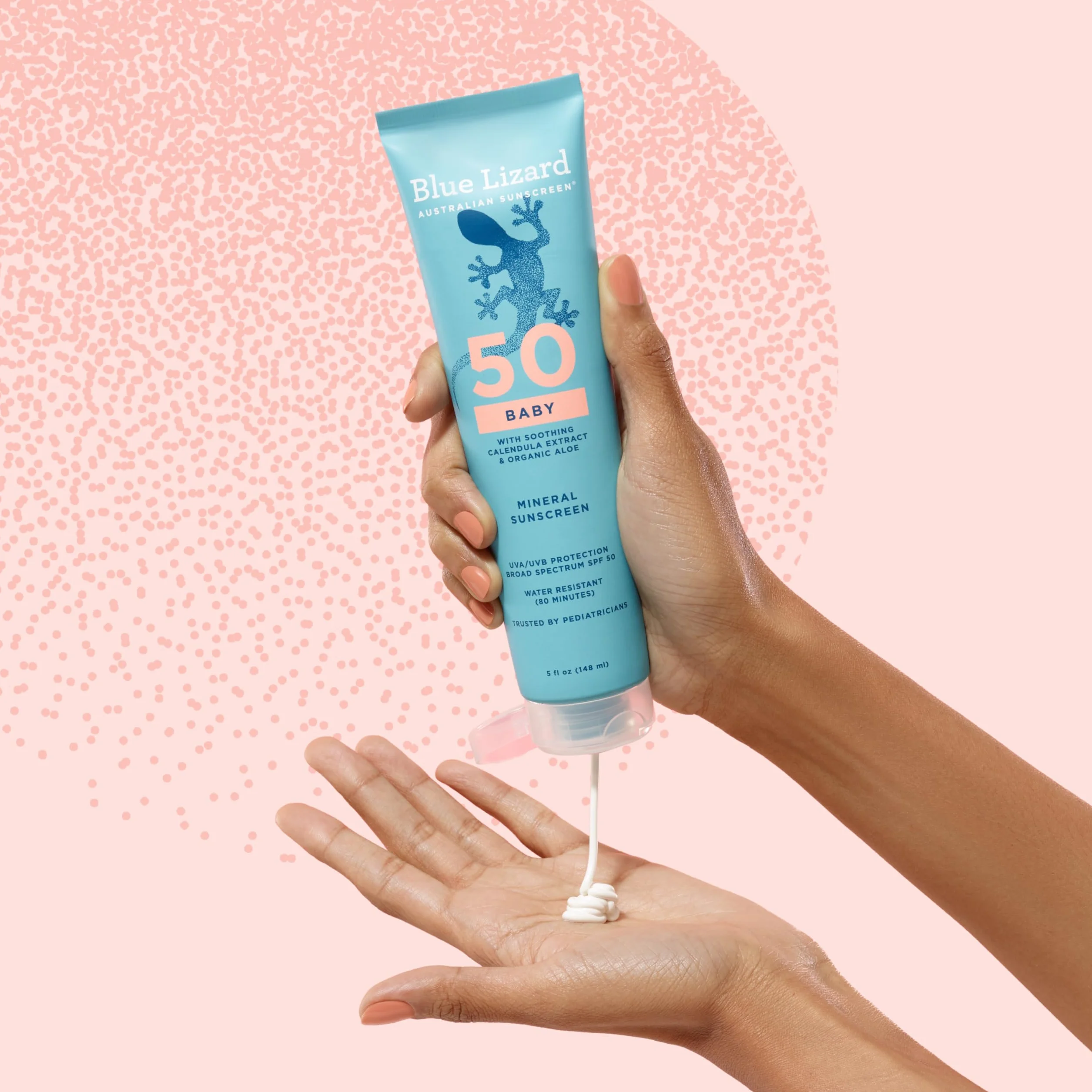 BLUE LIZARD Baby Mineral Sunscreen - No Chemical Actives - SPF 50+ UVA/UVB Protection, 5 Ounce Tube