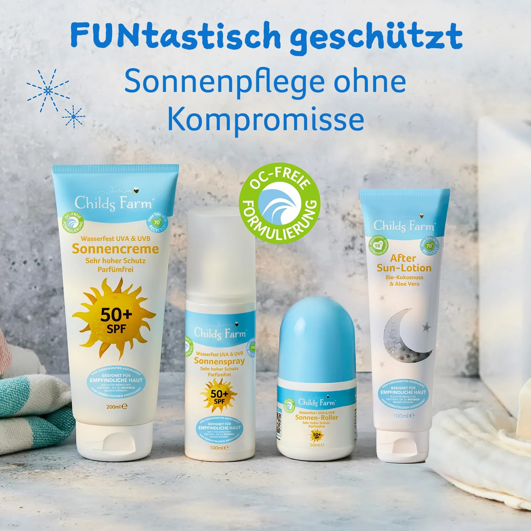 Childs Farm Balsam po opalaniu dla dzieci i niemowląt o zapachu bio-kokosowym, 100 ml, uspokajający i nawilżający, nadaje się do skóry suchej, wrażliwej lub skłonnej do egzemy