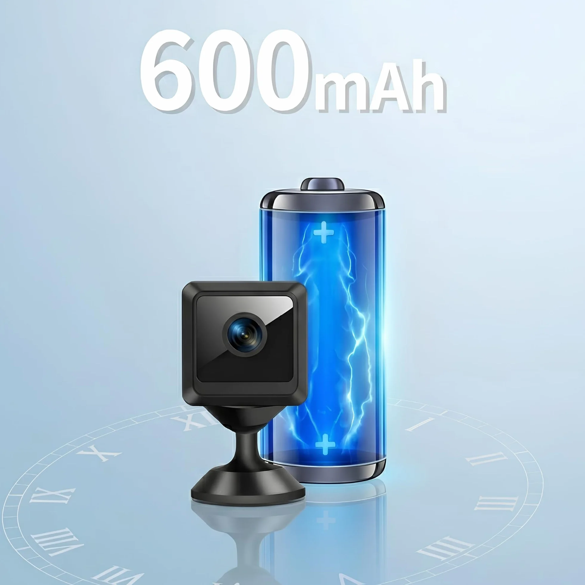 ONESENSE Mini Bezprzewodowa kamera bezpieczeństwa z wbudowanym mikrofonem, 4K HD Night Vision, Wykrywanie ruchu i redukcja szumów 2D - Kamery bezpieczeństwa wewnętrznego -