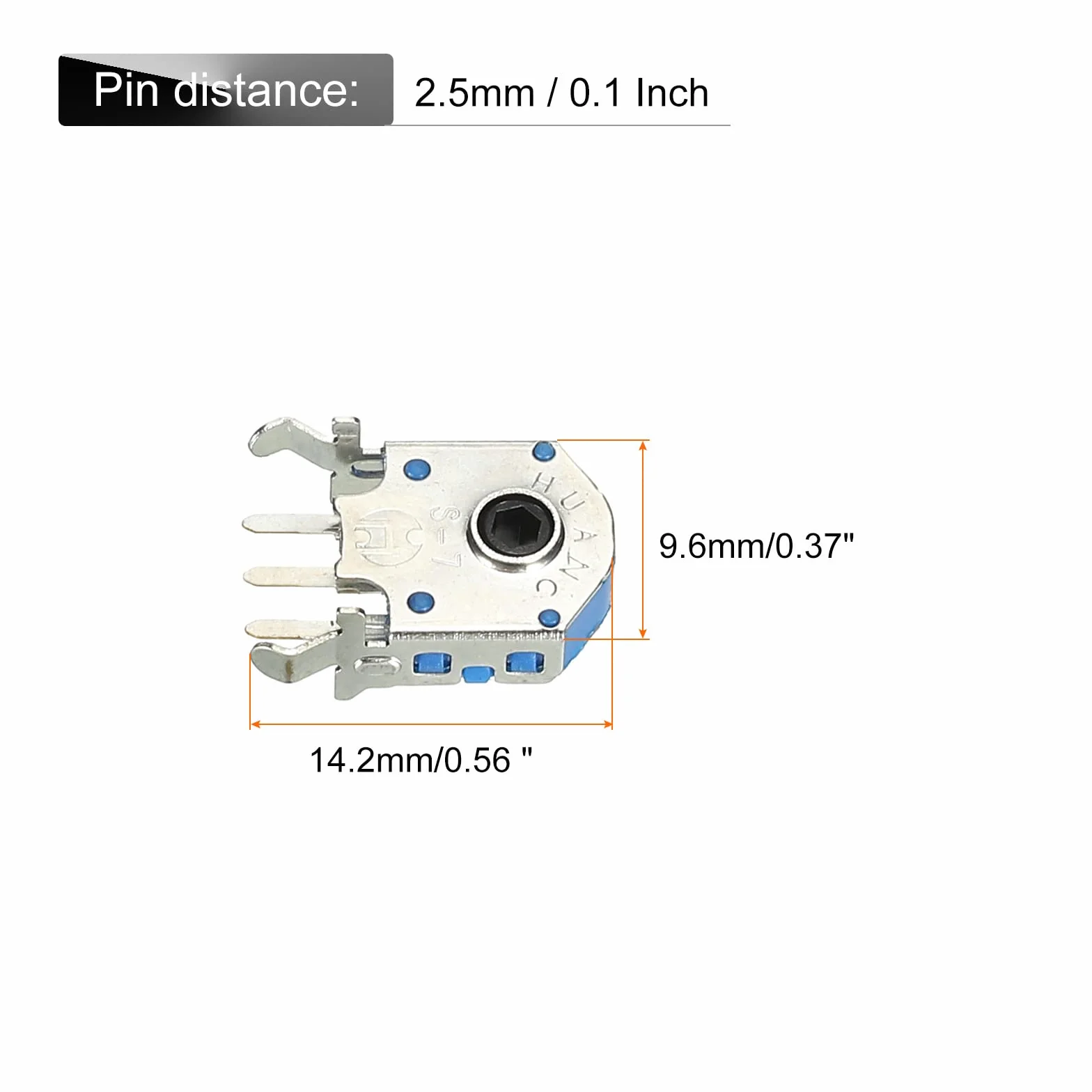 sourcing map Mysz Koło Enkoder 7mm 300W Czas Dokładny Dekoder Obrotowy Mysz Przewijanie Koło Enkoder 5szt