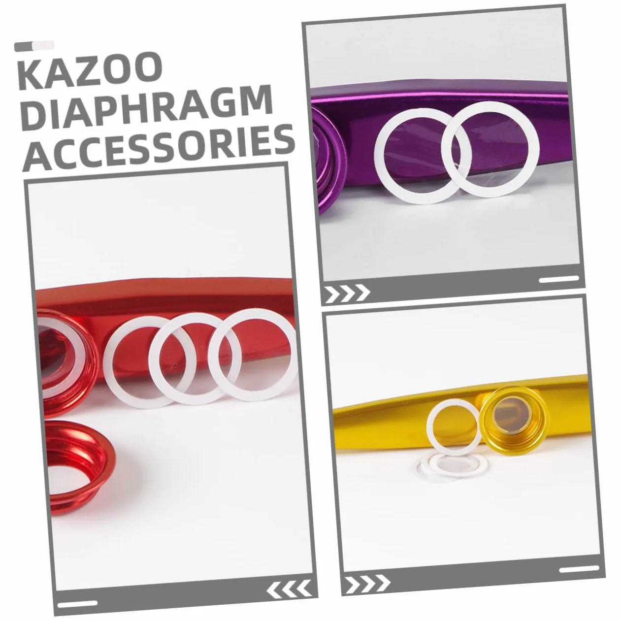 Vaguelly 10Pcs Dimo ​​Kazoo Filme Filmy Drewniane Kazoo Film Kazoo Flute Skin Membrany Kazoo Film Film Majo