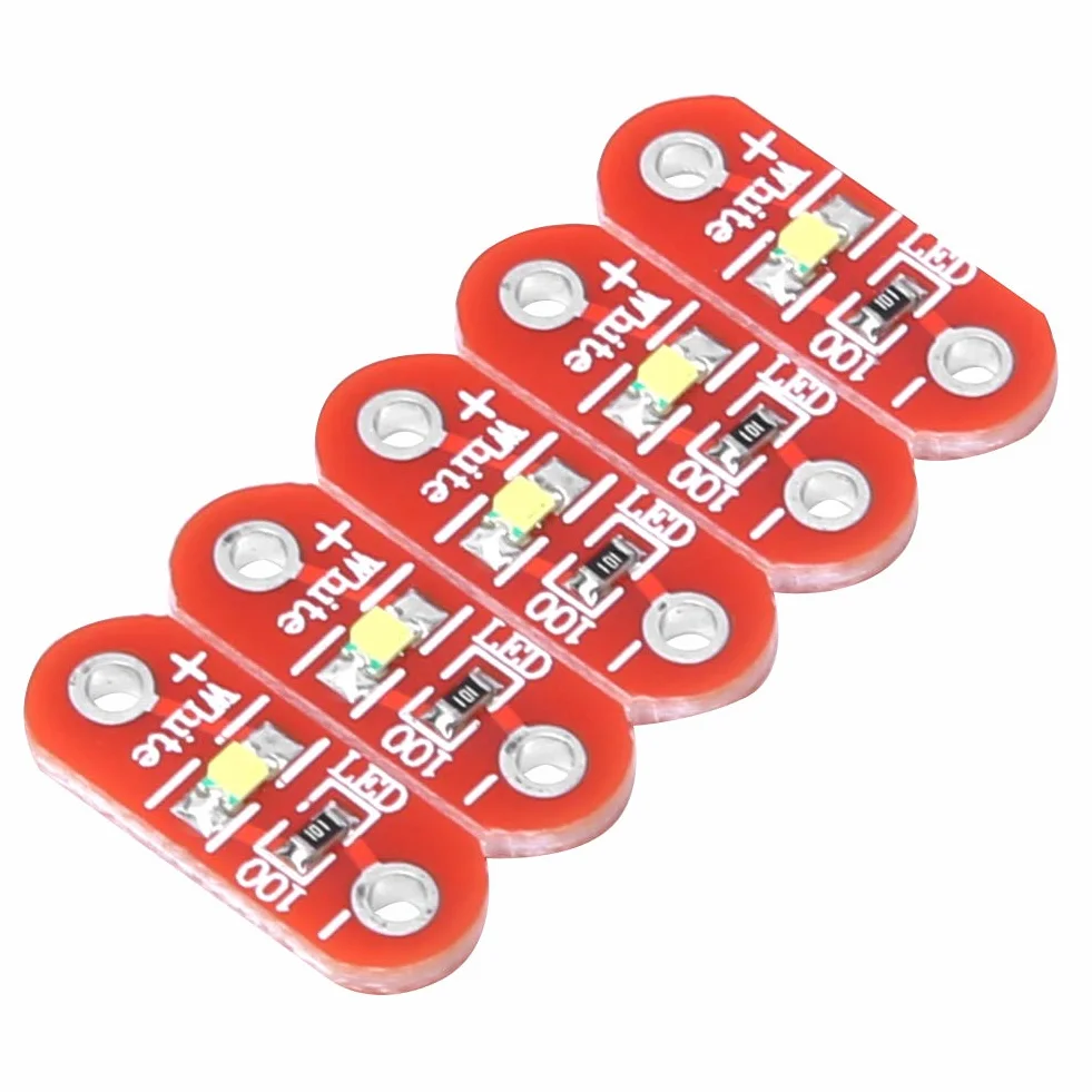 Jeanoko Biały Lilypad LED, dobrze zaprojektowane, białe diody LED, montowane na powierzchni, 50-częściowe komponenty elektroniczne LED do 3~5 V