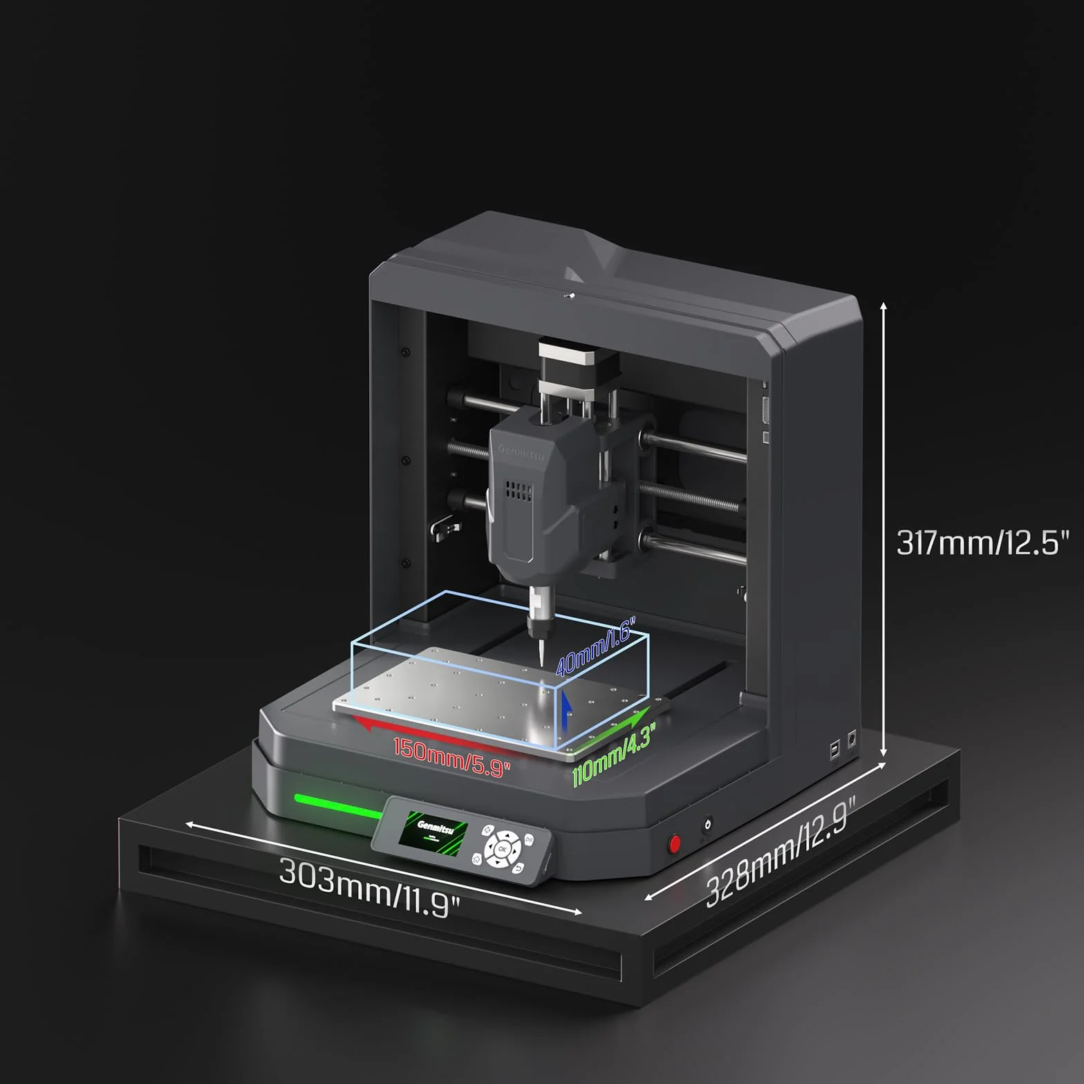 Genmitsu Cubiko frezarka CNC z obudową, frezarka PCB, Smart Desktop CNC z automatycznym sondowaniem Z, obsługa WiFi i aplikacji, idealna do polerowania, rysowania, obróbki drewna