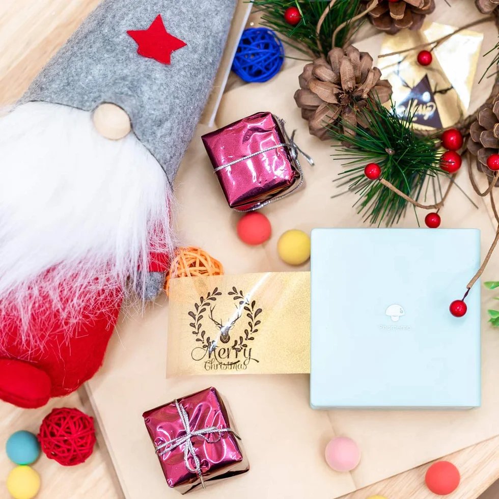 Phomemo Pocket Printer M02 Mini Drukarka do Naklejek, Termiczna Drukarka do Zdjęć Natychmiastowych, Mała Bezprzewodowa Drukarka do Zdjęć Bluetooth, Zielona