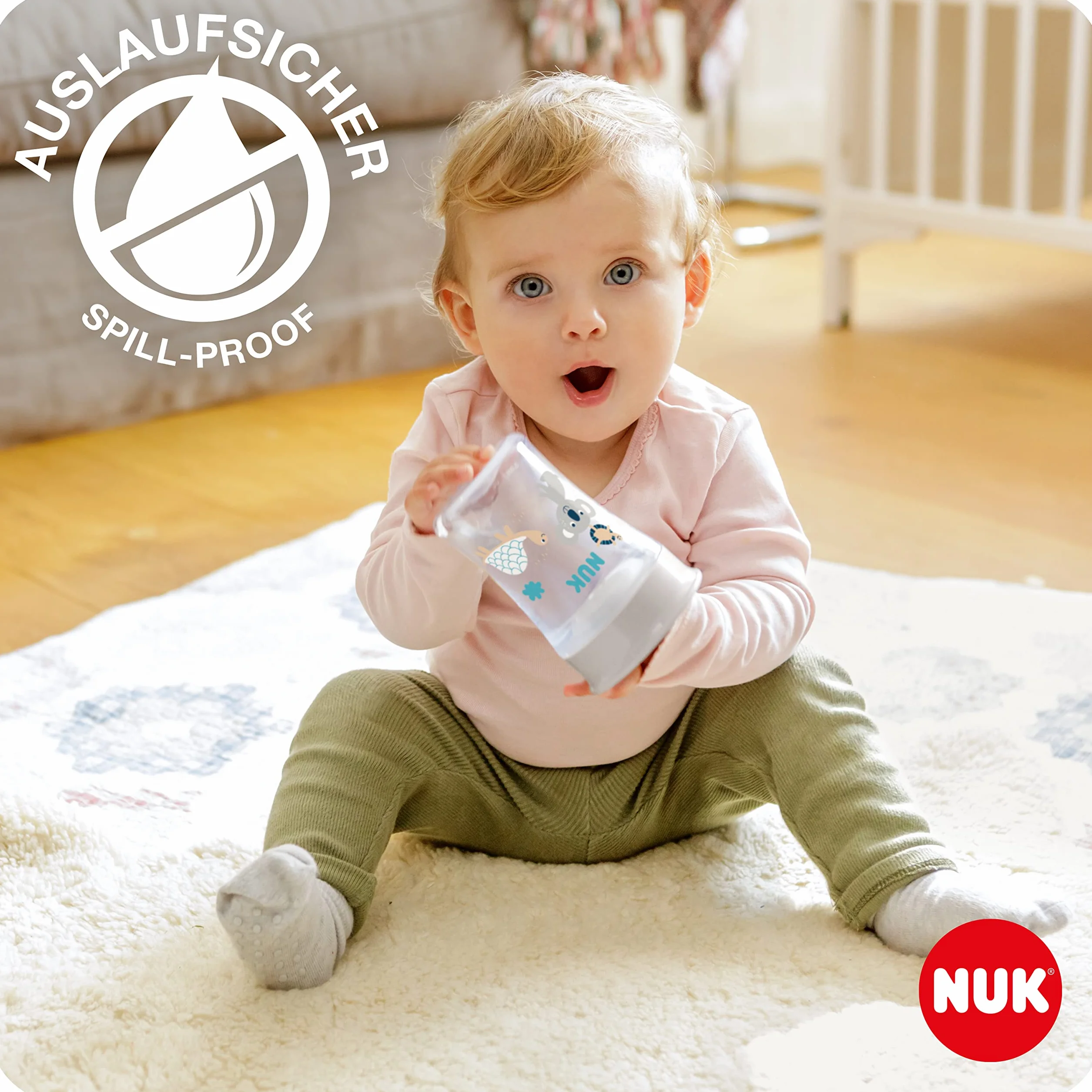 Kubek niekapek NUK Disney Magic Cup | Krawędź zapobiegająca rozlaniom 360° Anti-Spill | 8+ miesięcy | Wolny od BPA | 230 ml | Disney Myszka Minnie