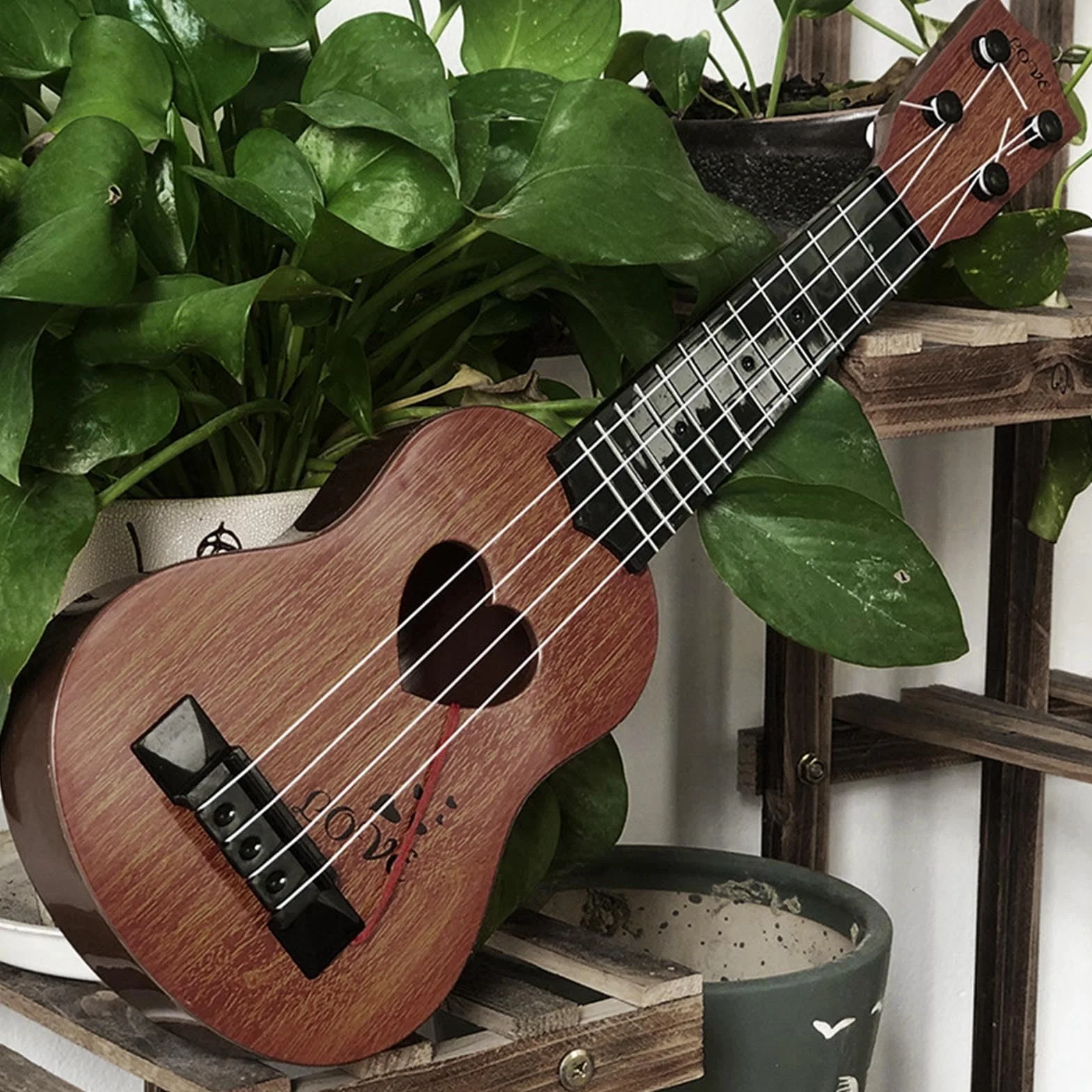 Elprico Gitary dla Dzieci, Klasyczne Mini Ukulele dla Małych Dzieci, 4-strunowe Ukulele Gitarowe Instrumenty Muzyczne Zabawki Edukacyjne Przedszkolaków Wczesna Edukacja i